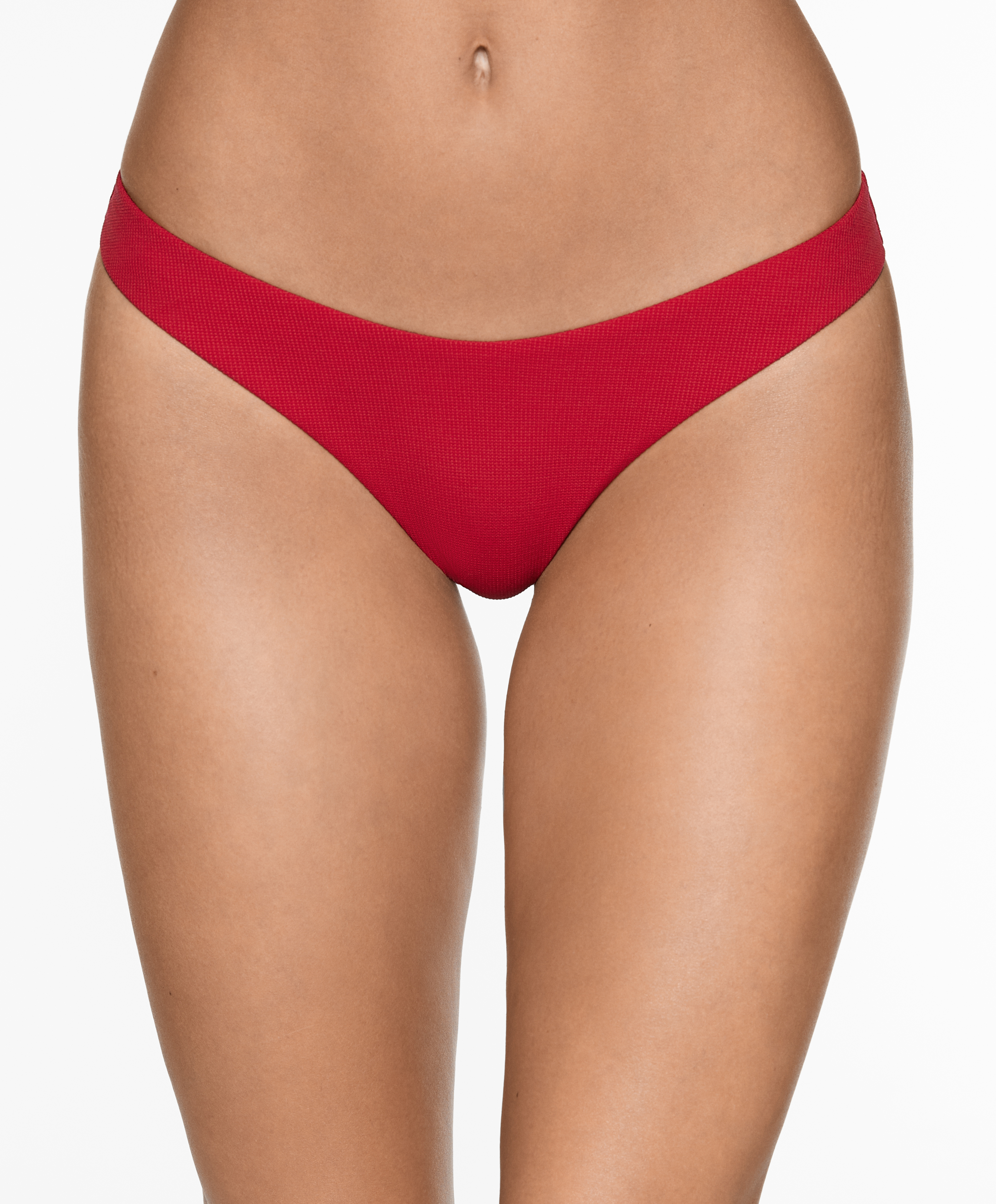 U-cut piqué Brazilian bikini briefs