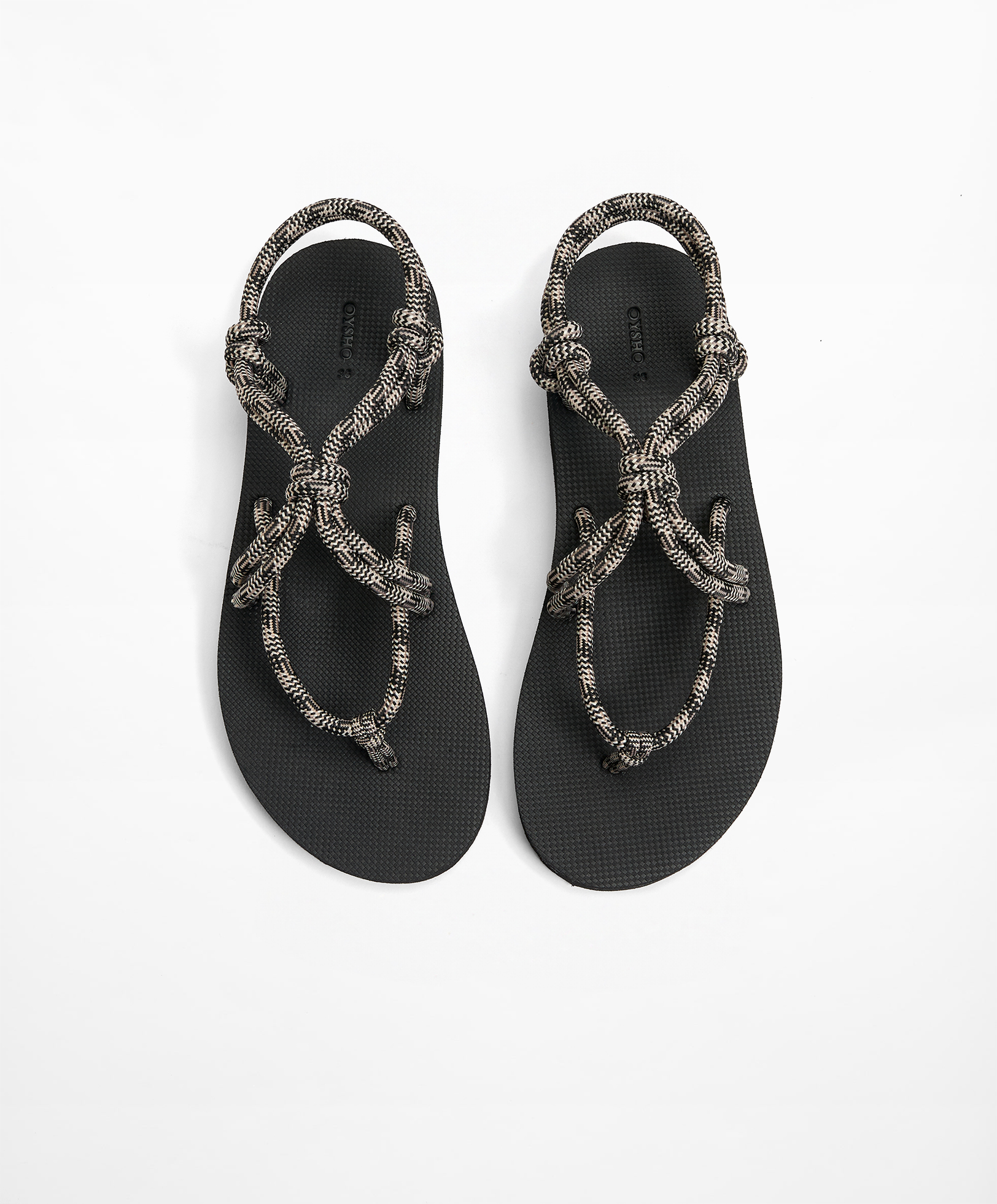 Knotted rope sandals