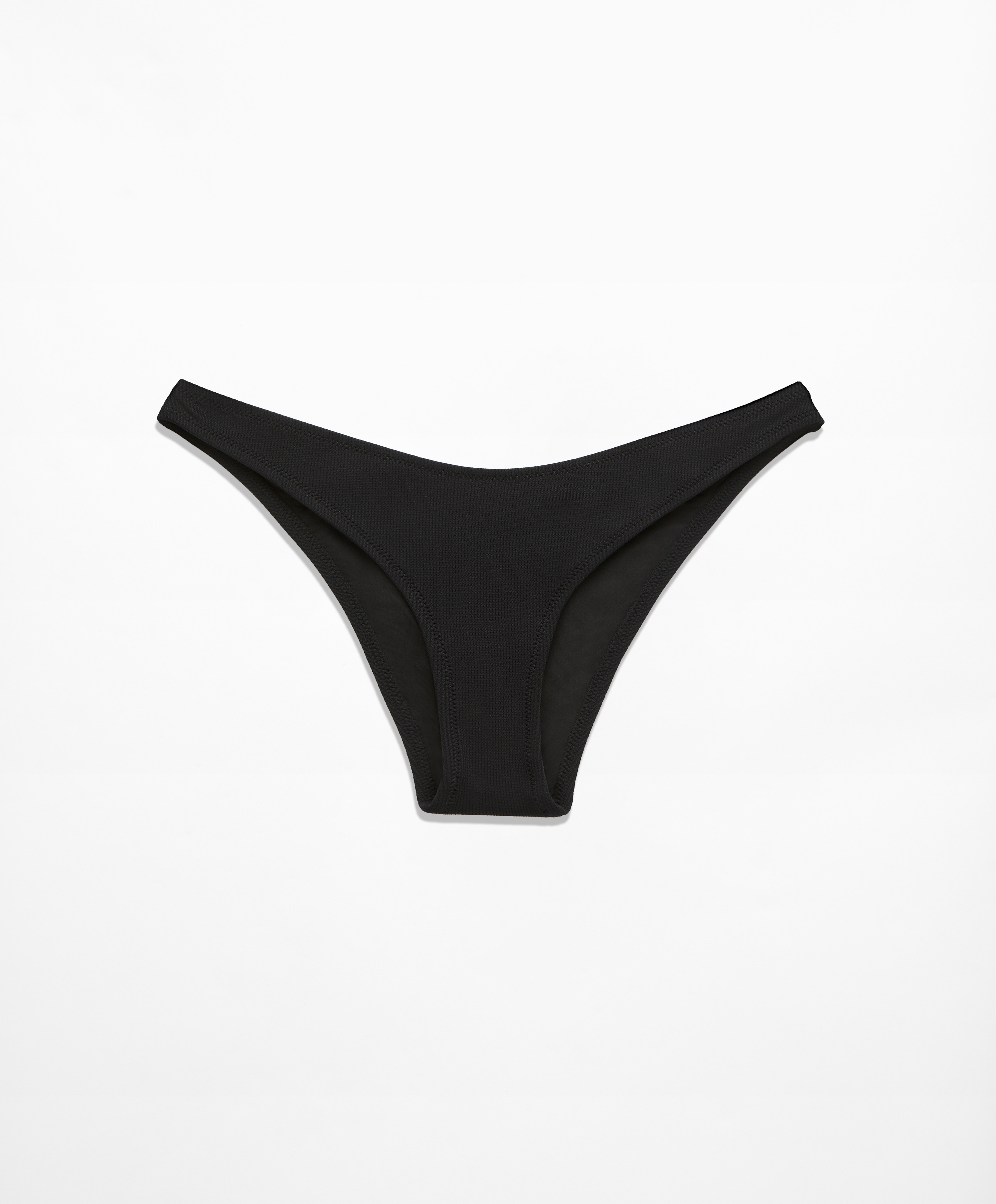 Piqué medium-coverage U-cut bikini briefs
