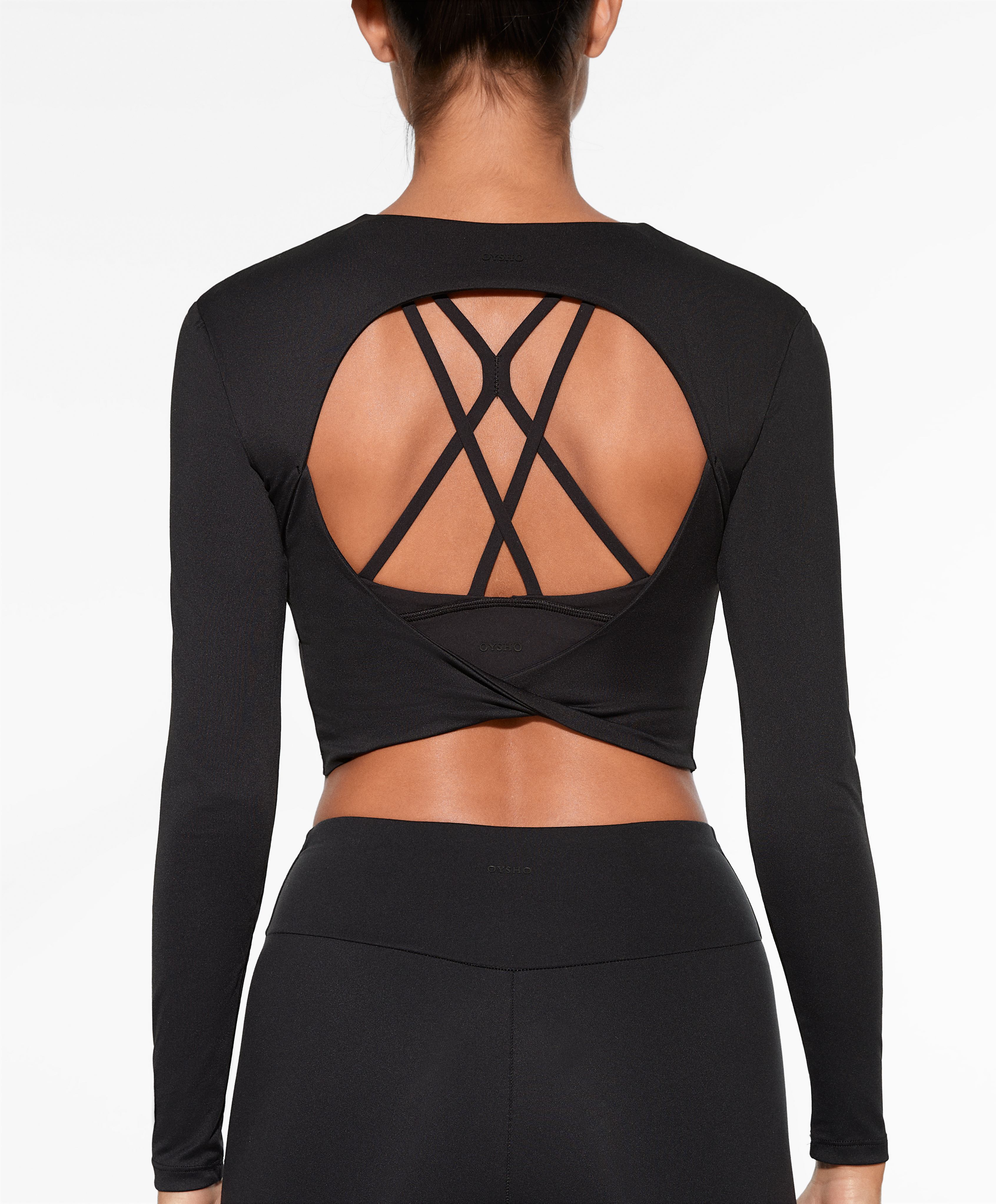 Comfortlux long-sleeved T-shirt with open back