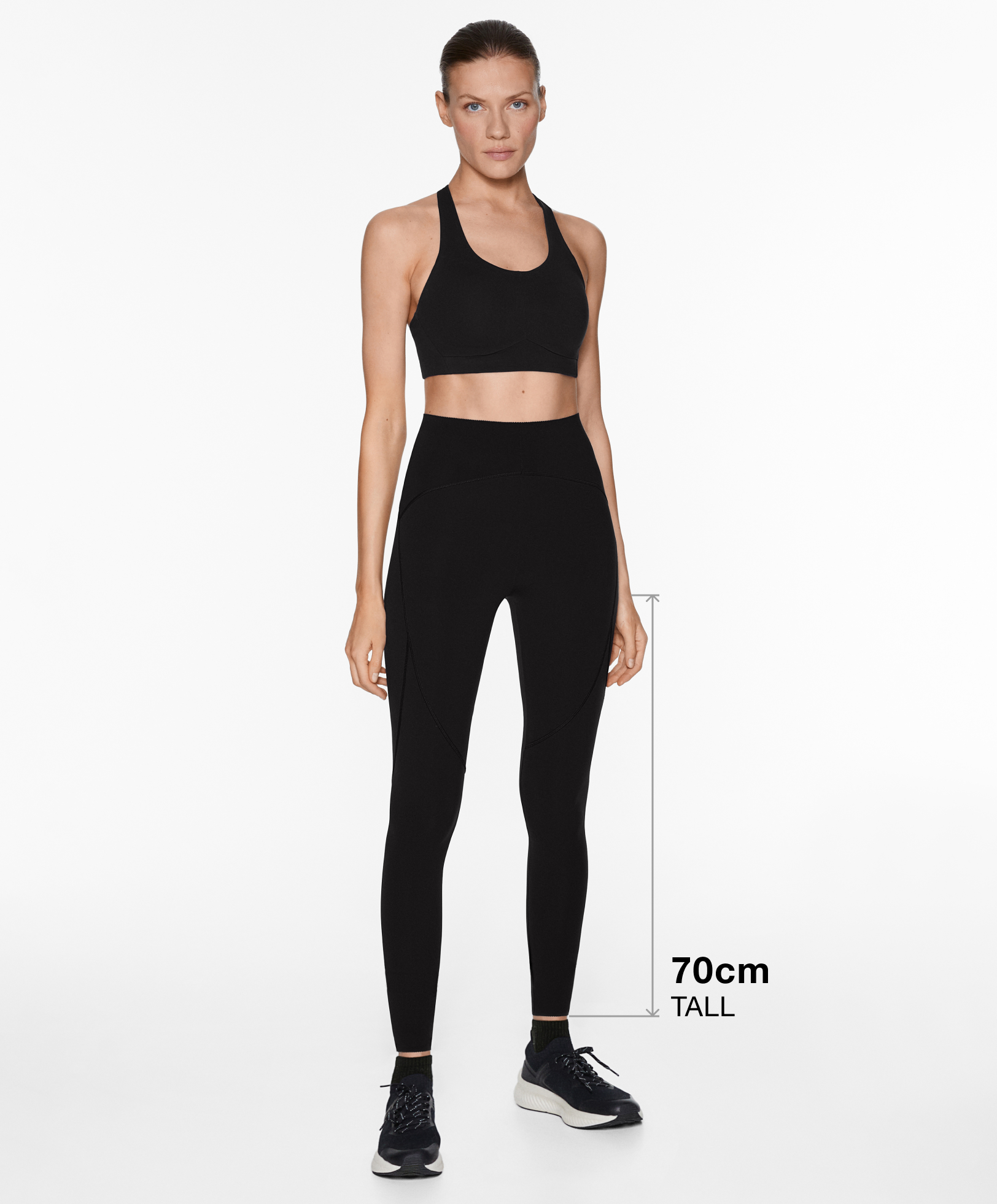 Basic compressive ankle-length leggings