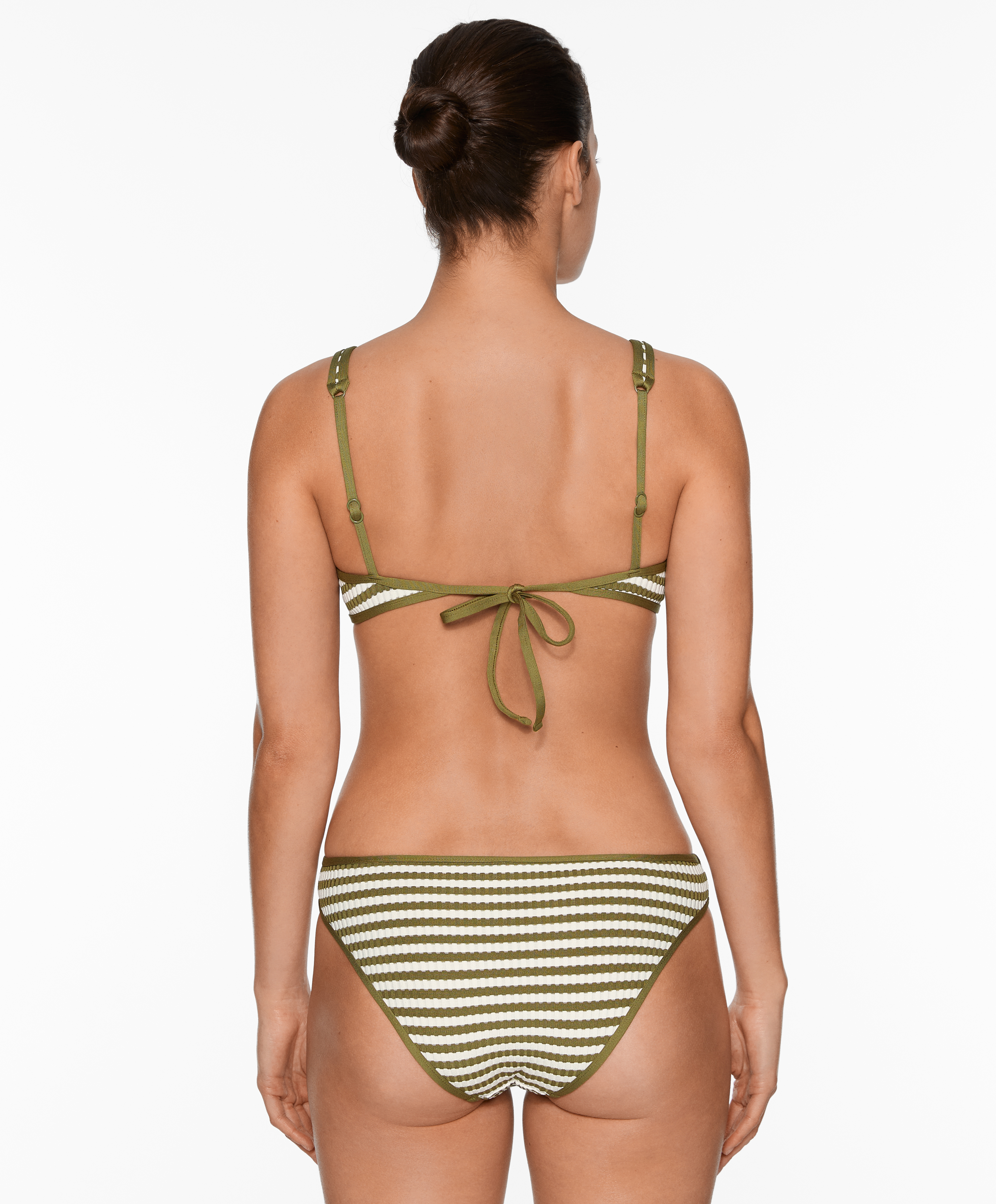 Textured stripe classic bikini briefs