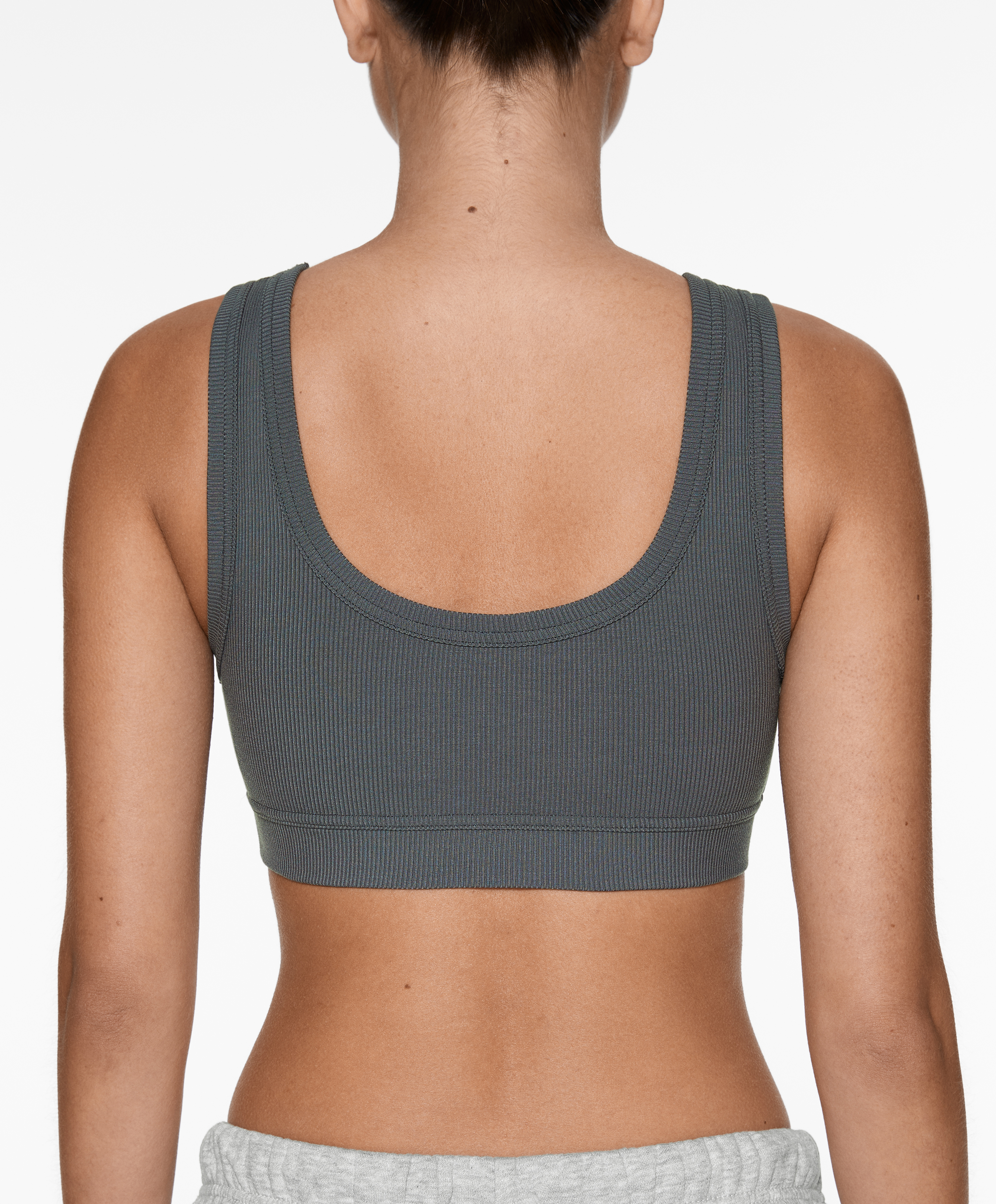 Rib bra top with modal