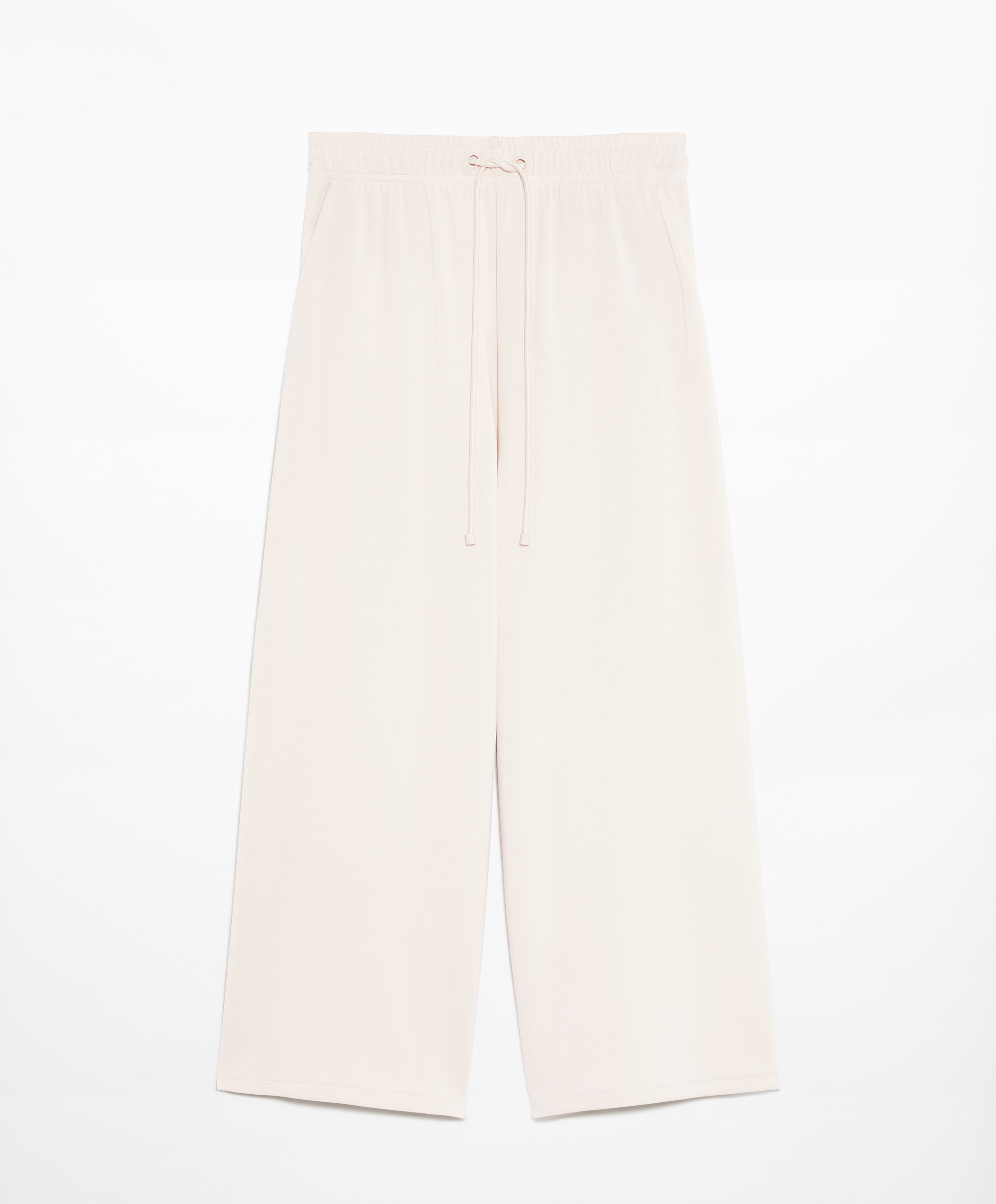 Soft-touch wide-leg crop trousers with modal