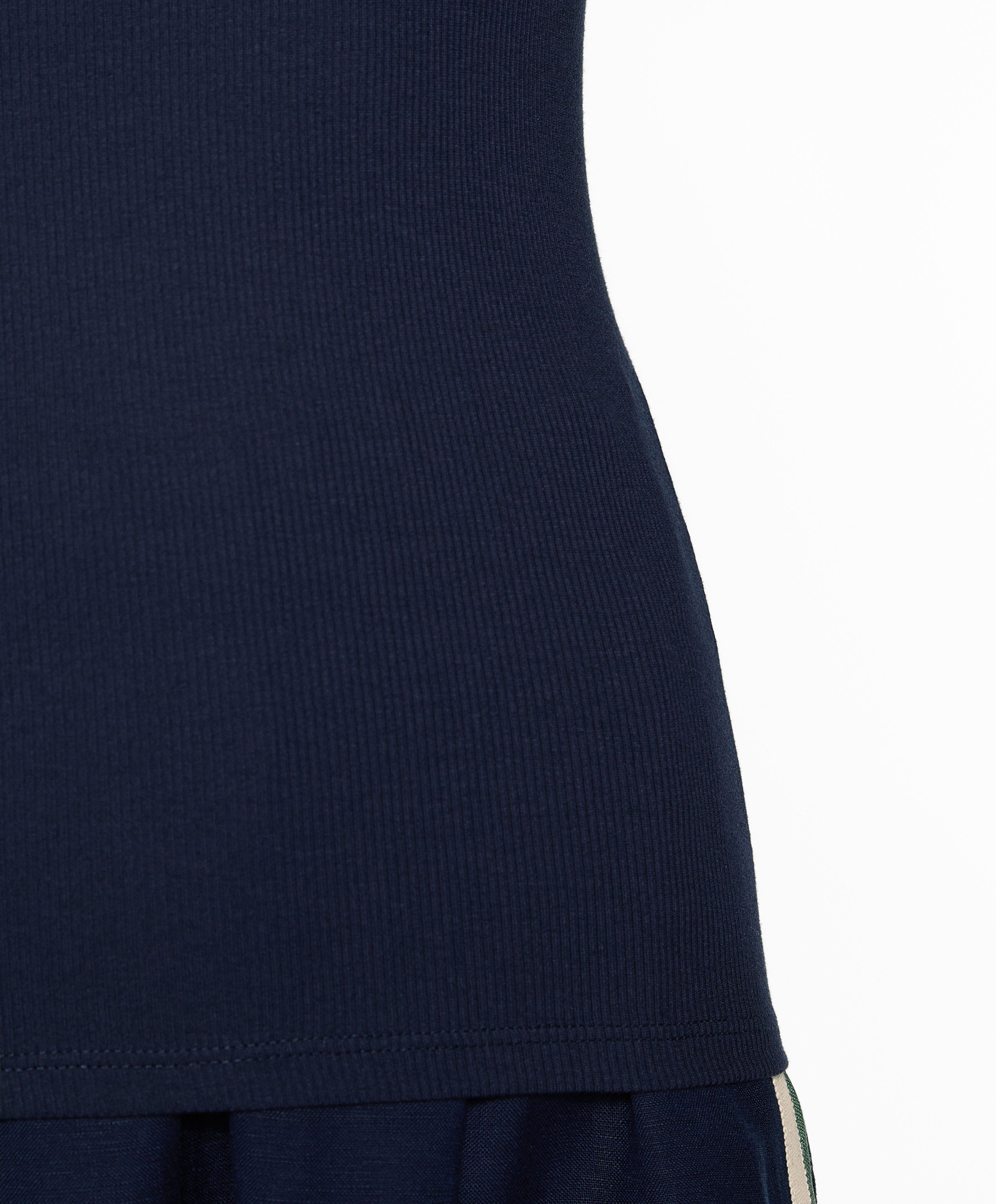 Rib vest top with cotton and modal