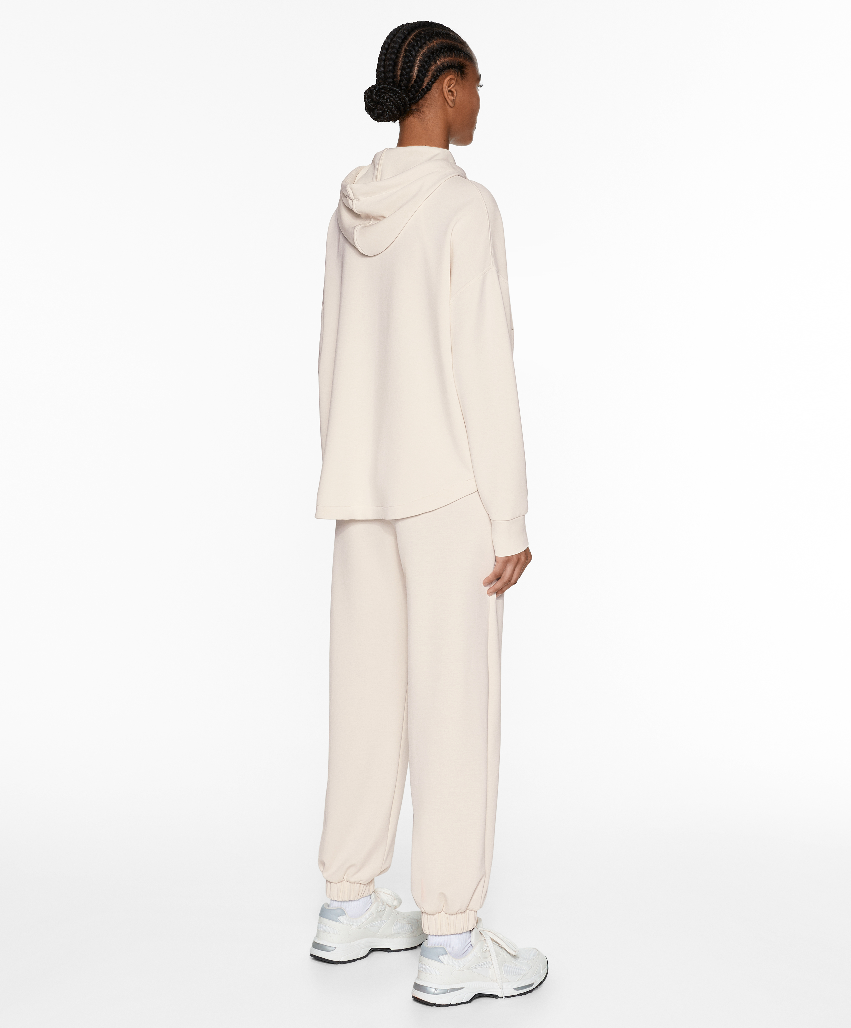 Soft-touch sweatshirt with modal and zip