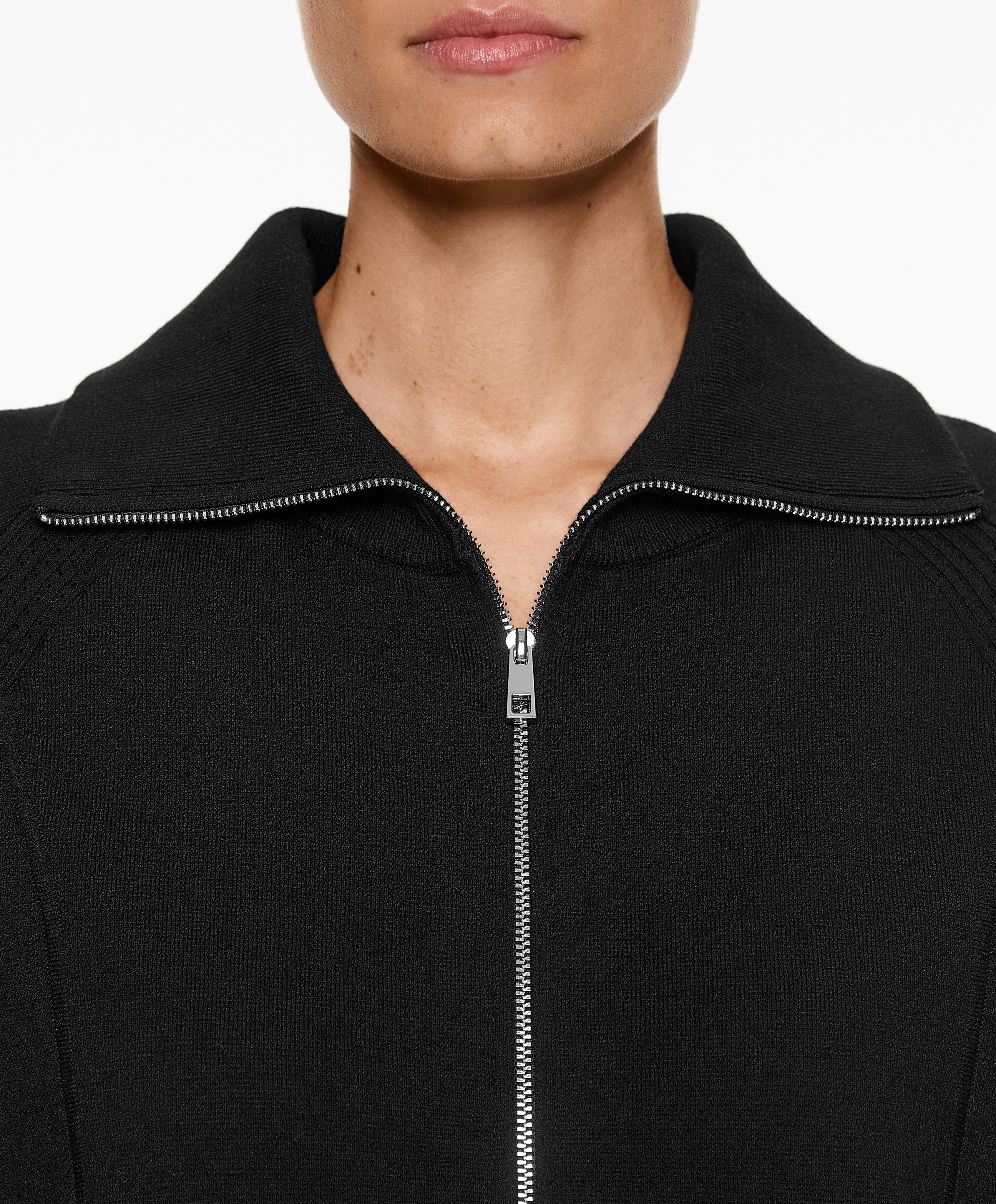 Milano knit zip-through jacket
