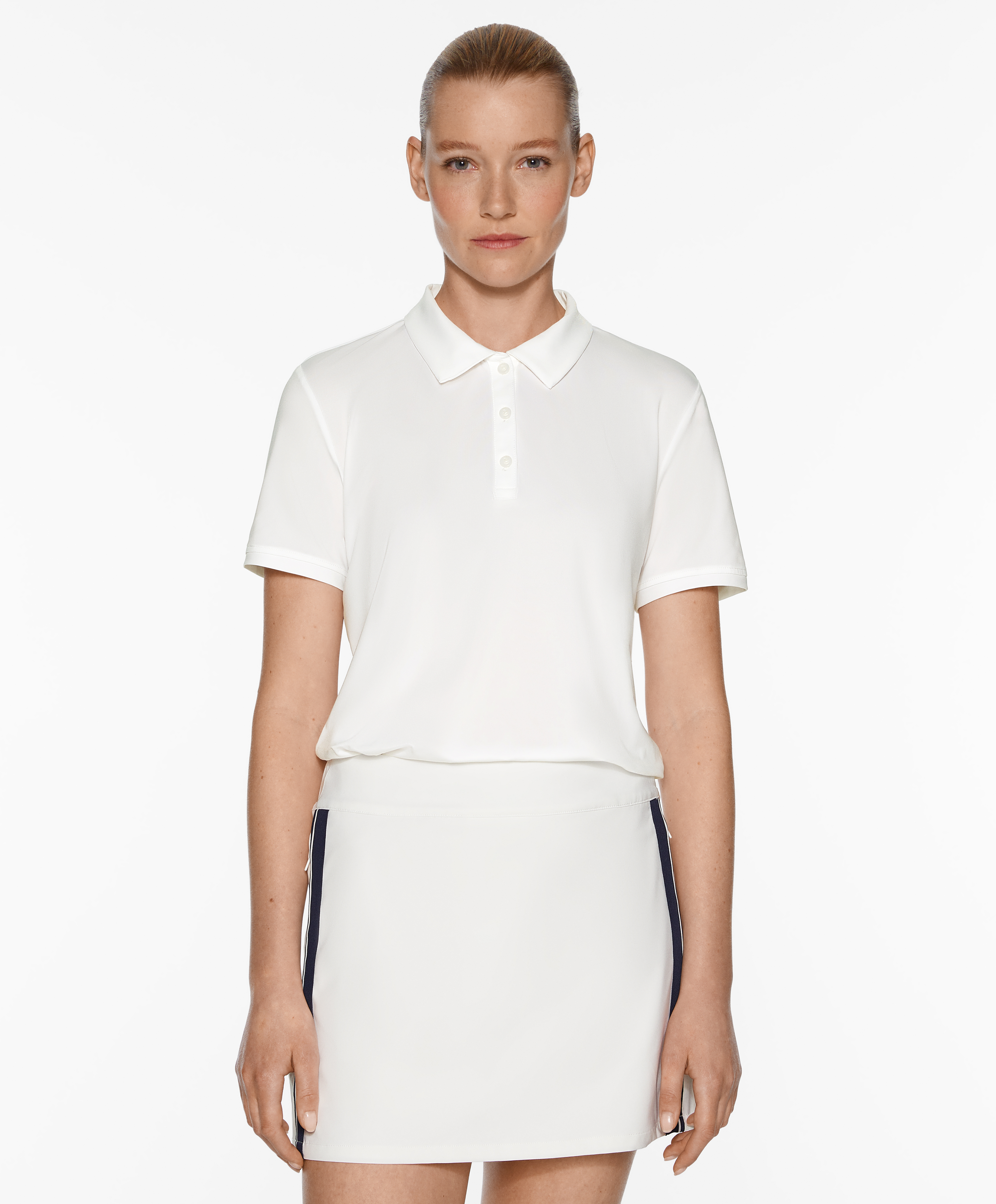 Short-sleeved technical polo shirt