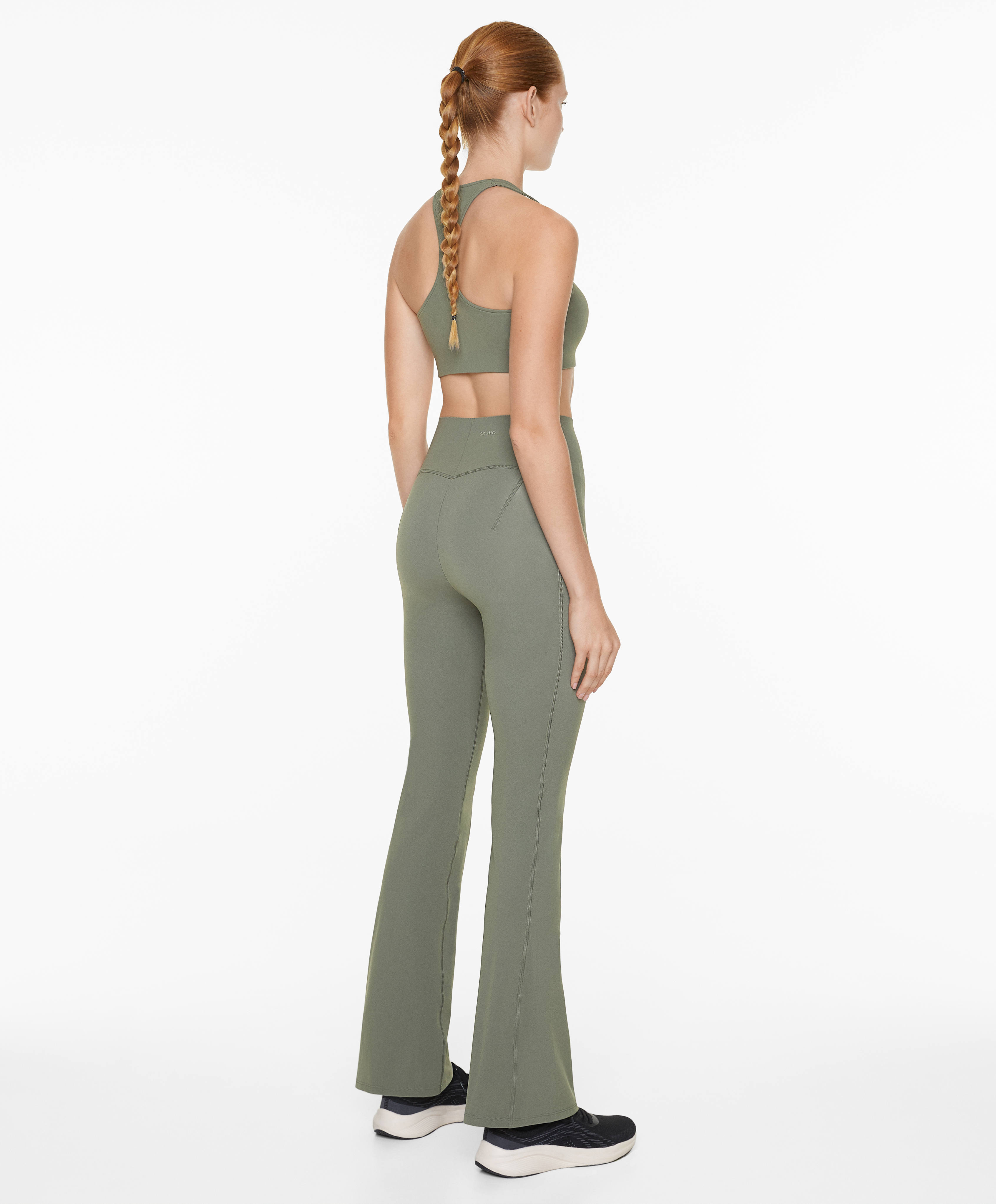 Raise up core control compressive flare trousers