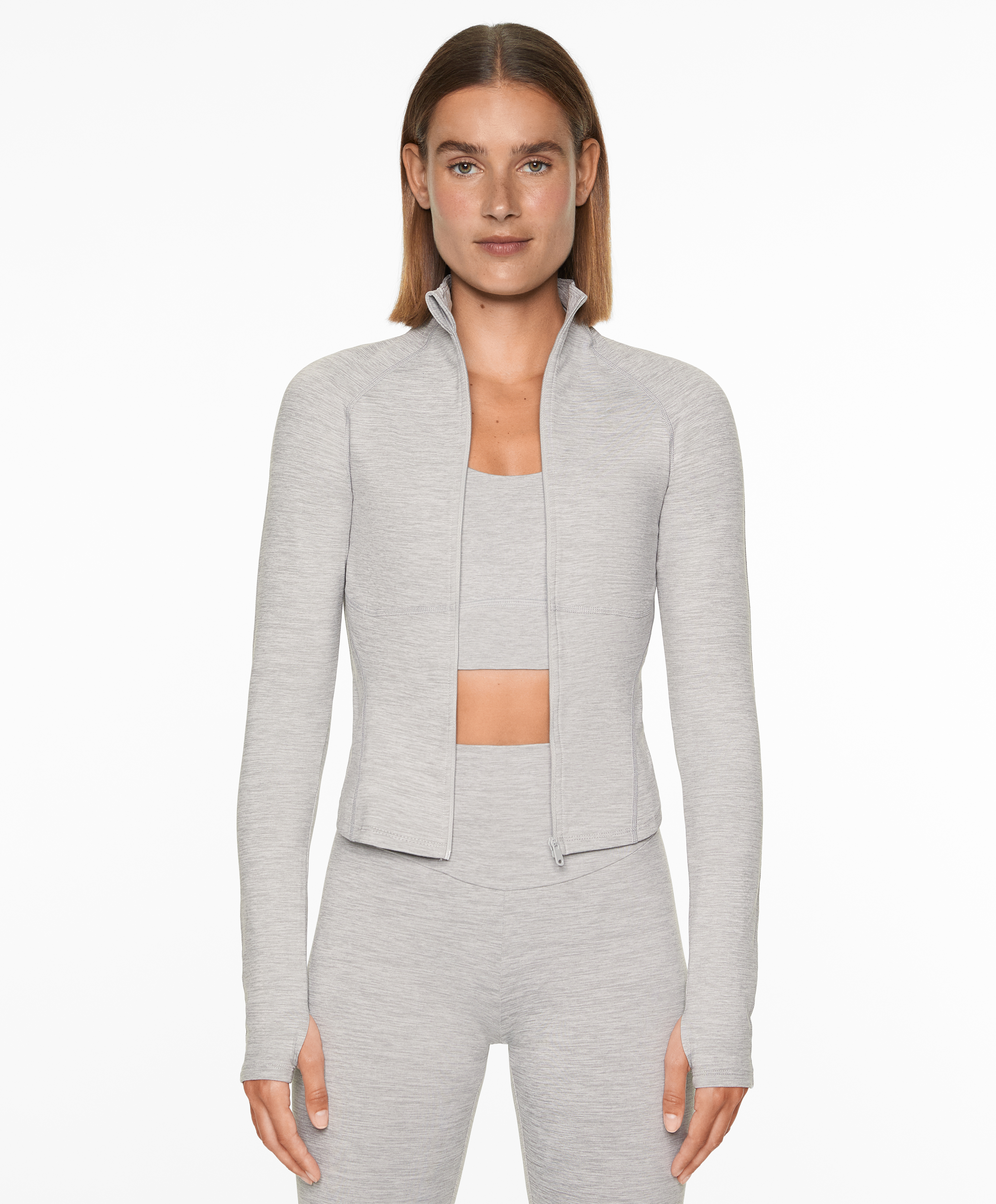 Light and warm short technical jacket