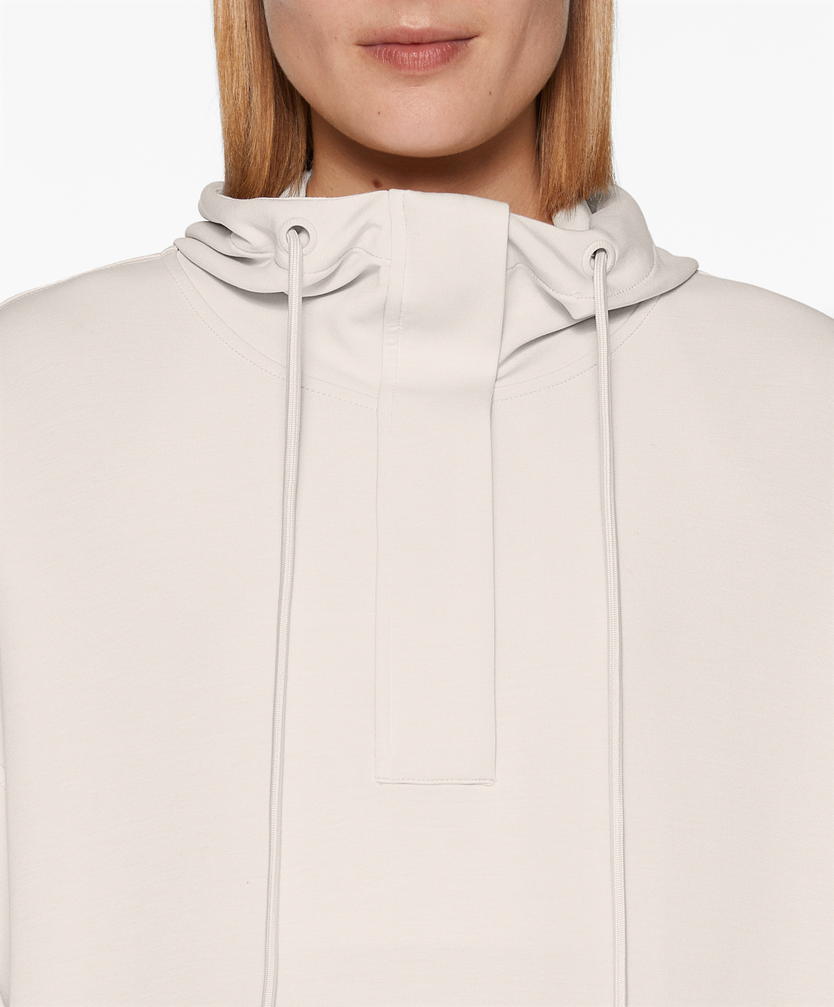 Oversize sweatshirt with soft-touch modal and zip