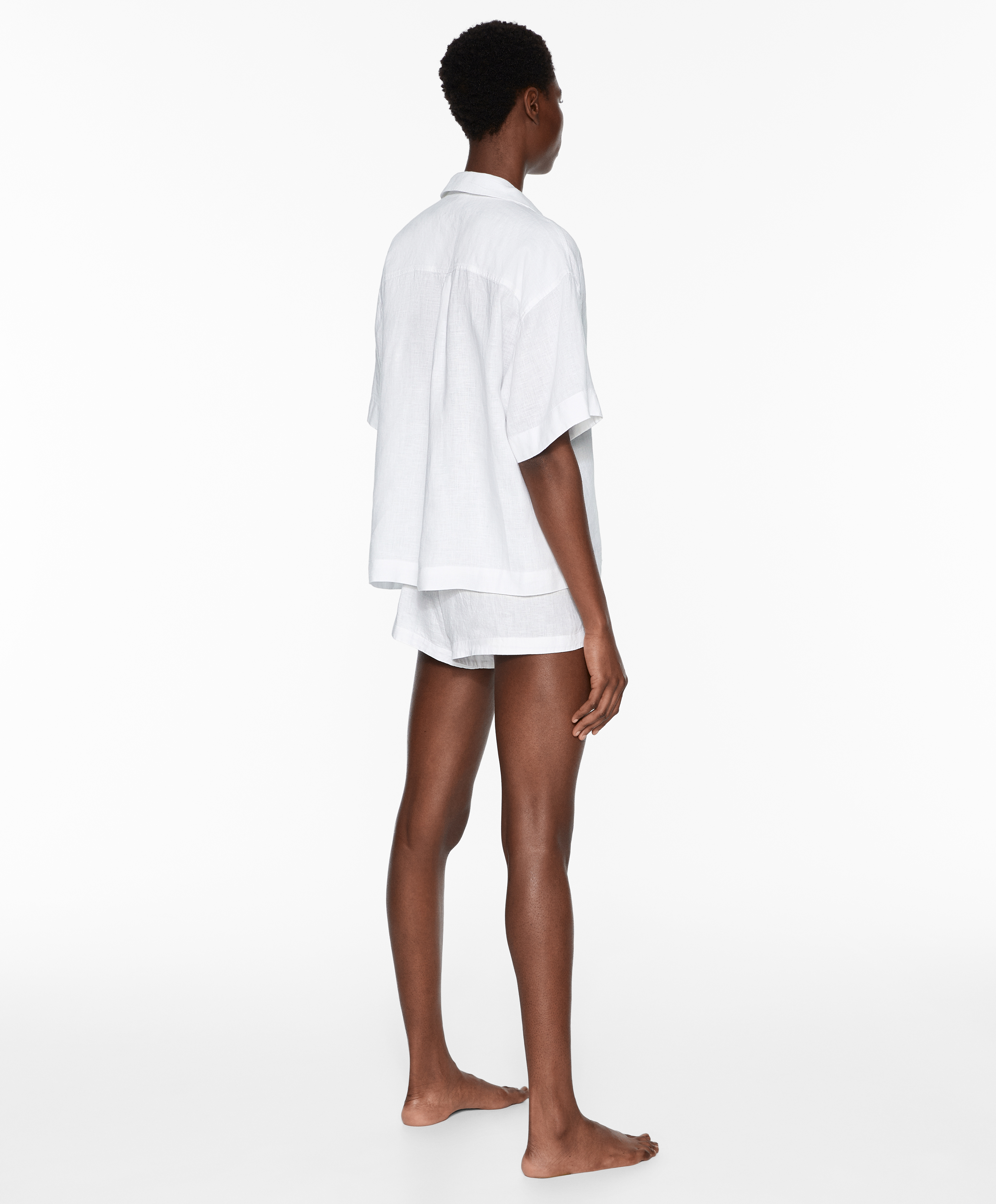 100% linen short sleeve shirt