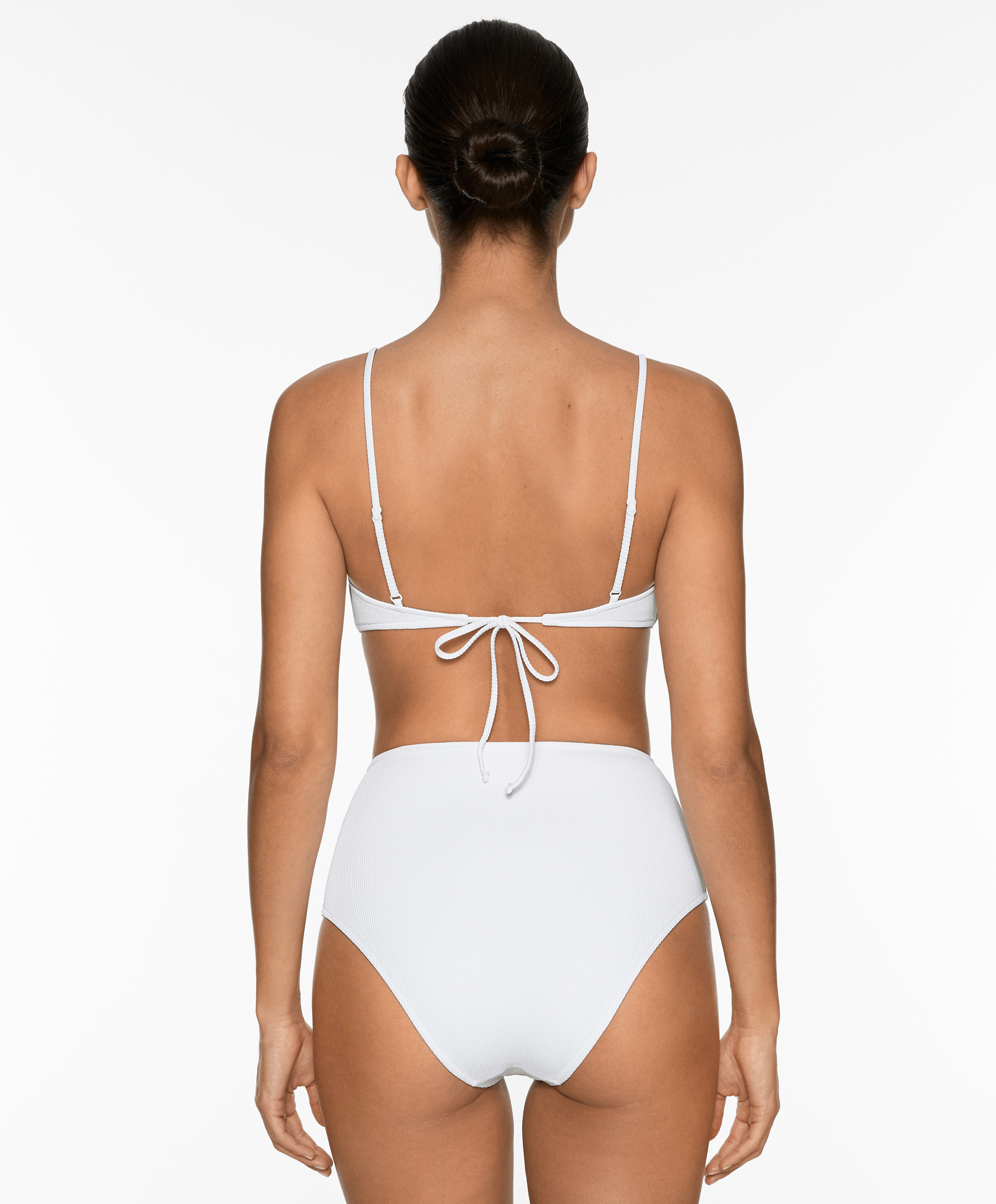 Rib high waisted bikini briefs