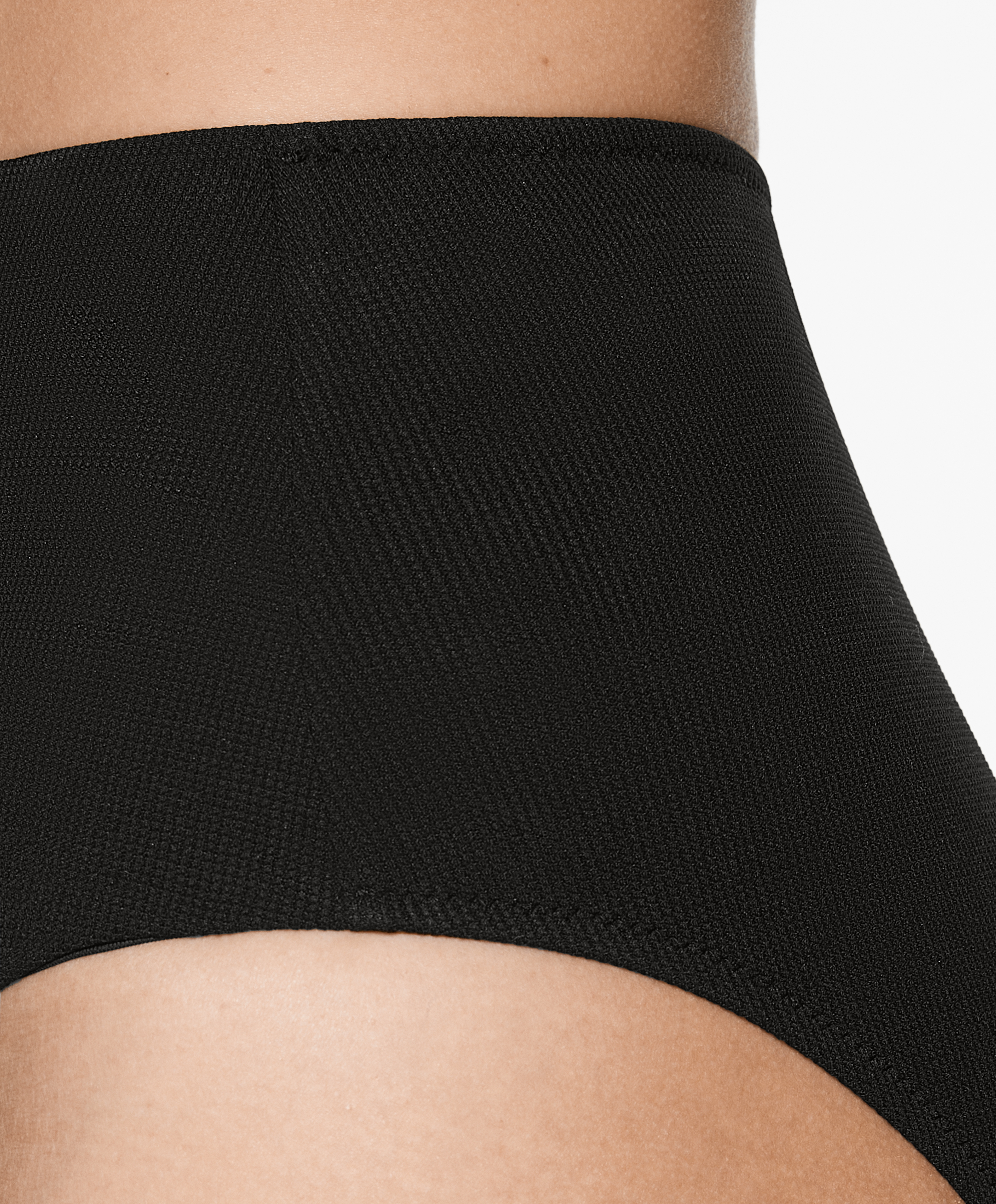 High rise piqué bikini briefs