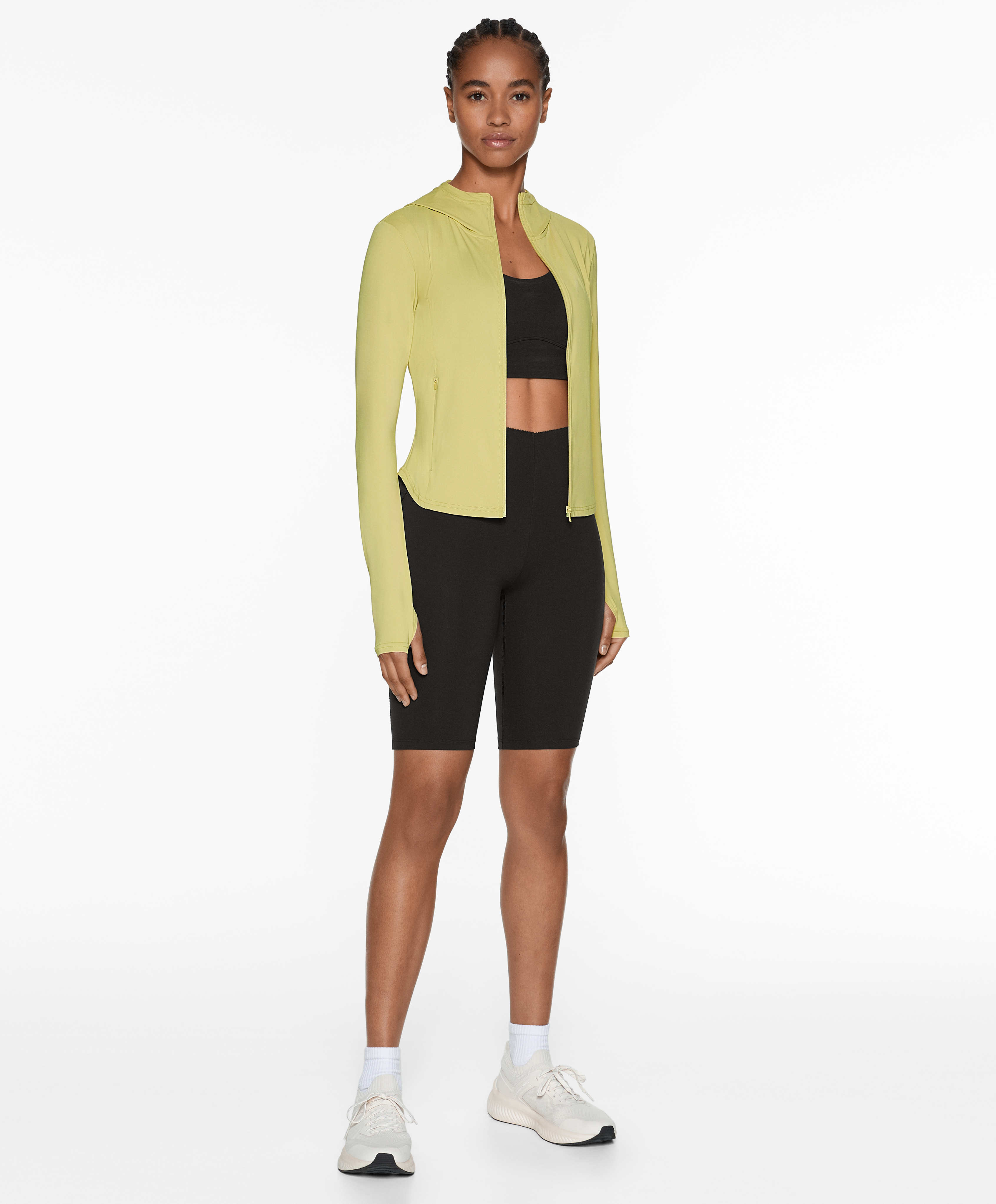 Cool touch hooded technical jacket