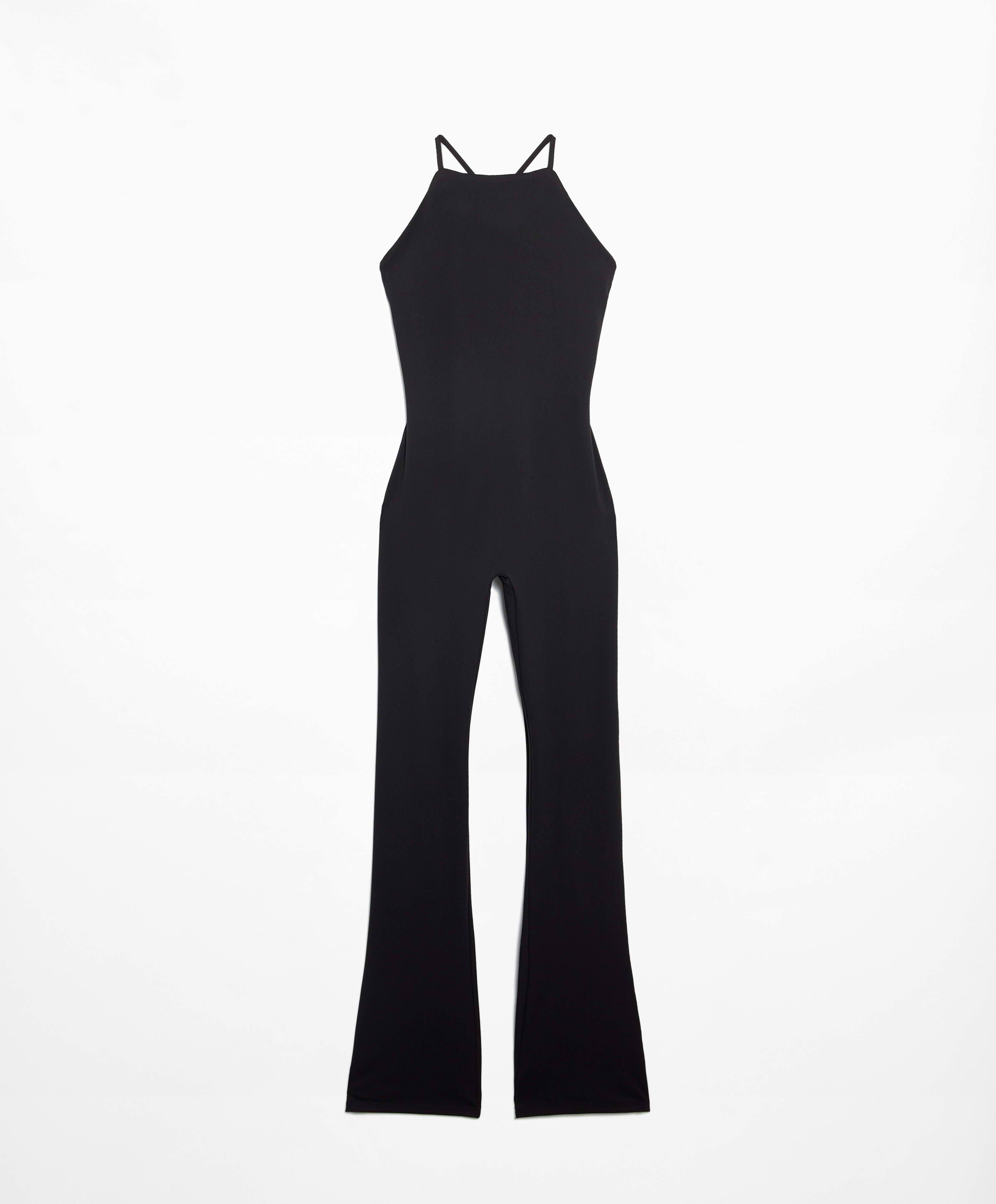 Comfortlux open-back flare jumpsuit
