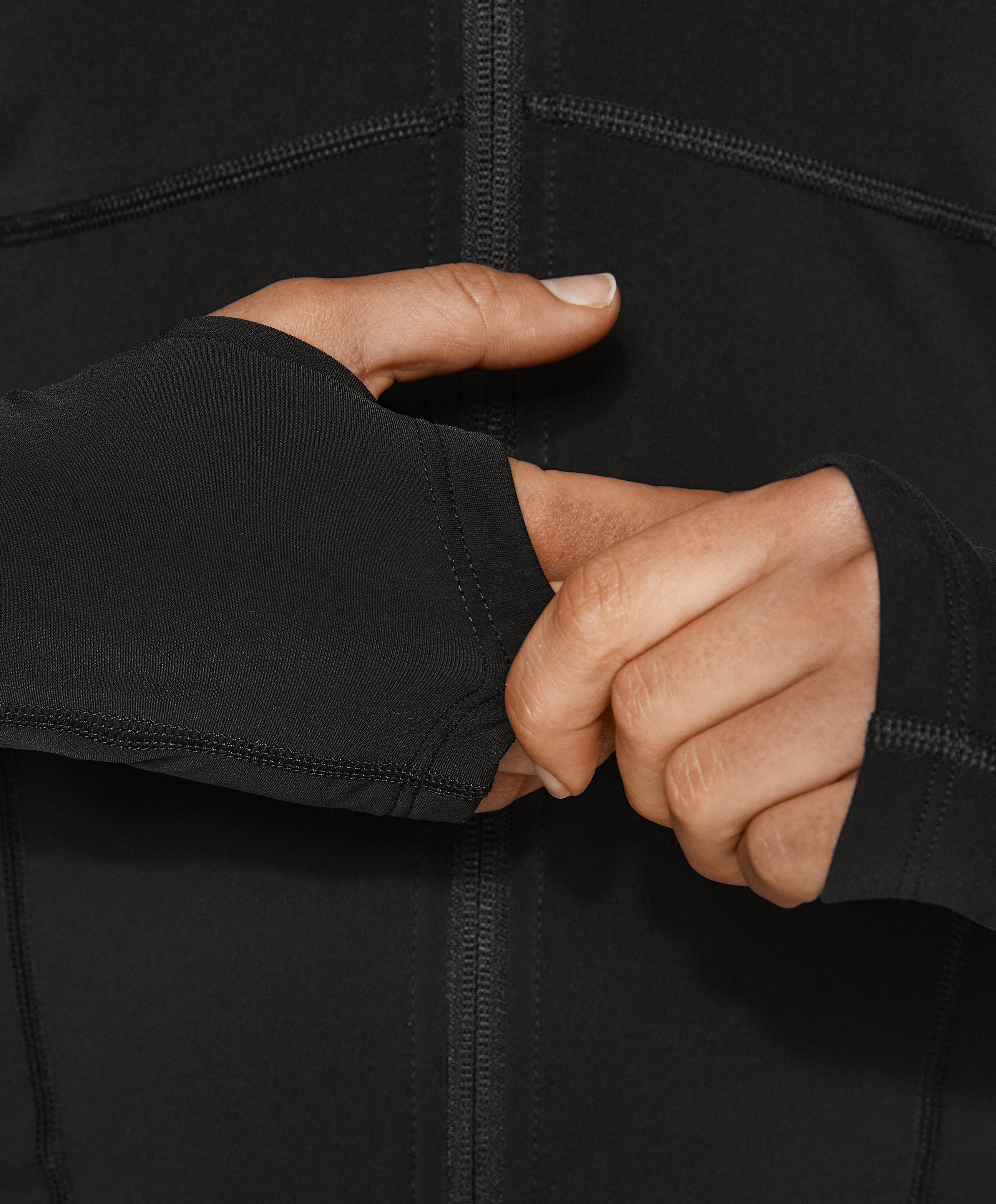 Light warmth running technical jacket with seams