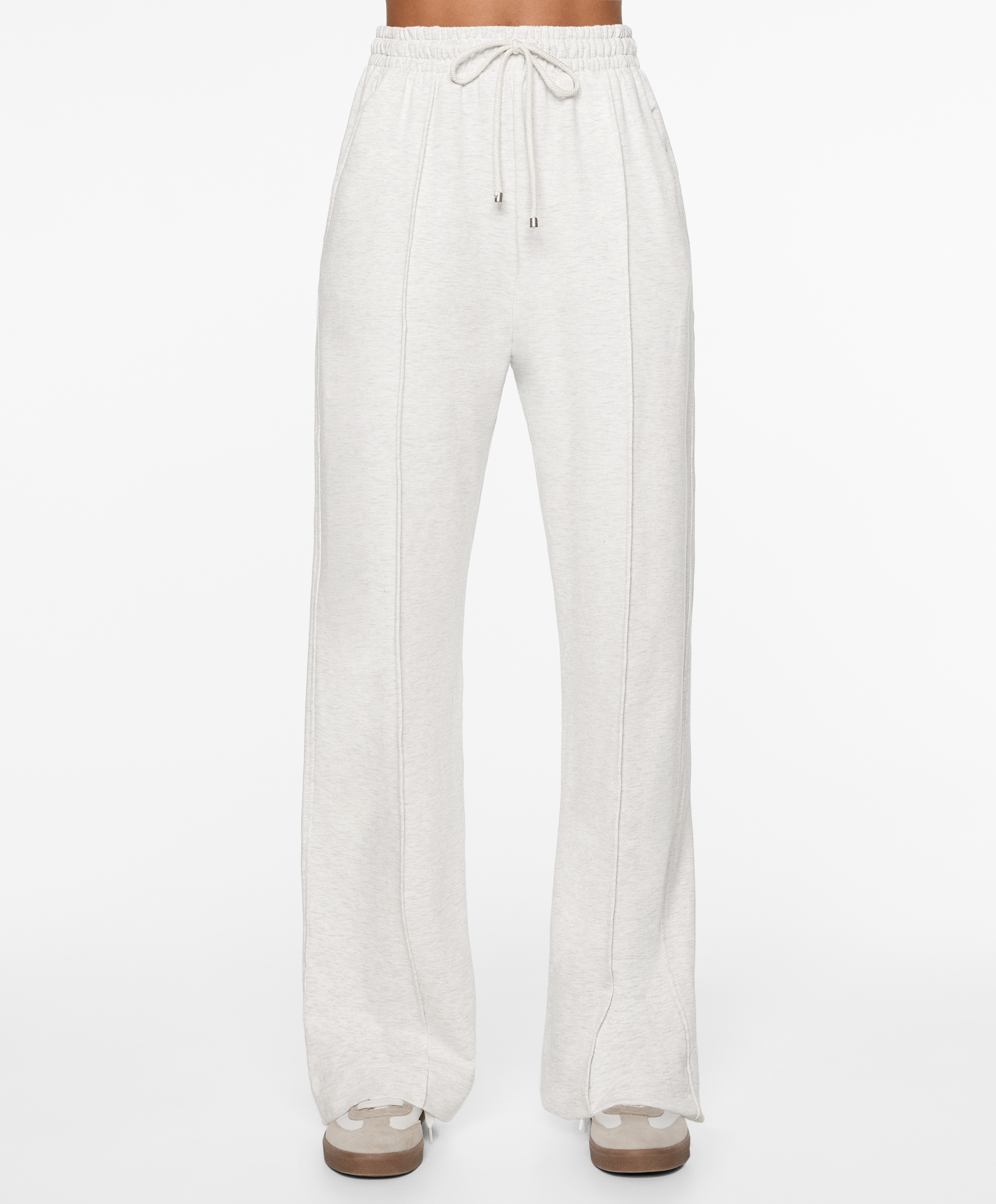 Relaxed straight-leg trousers with cotton and modal