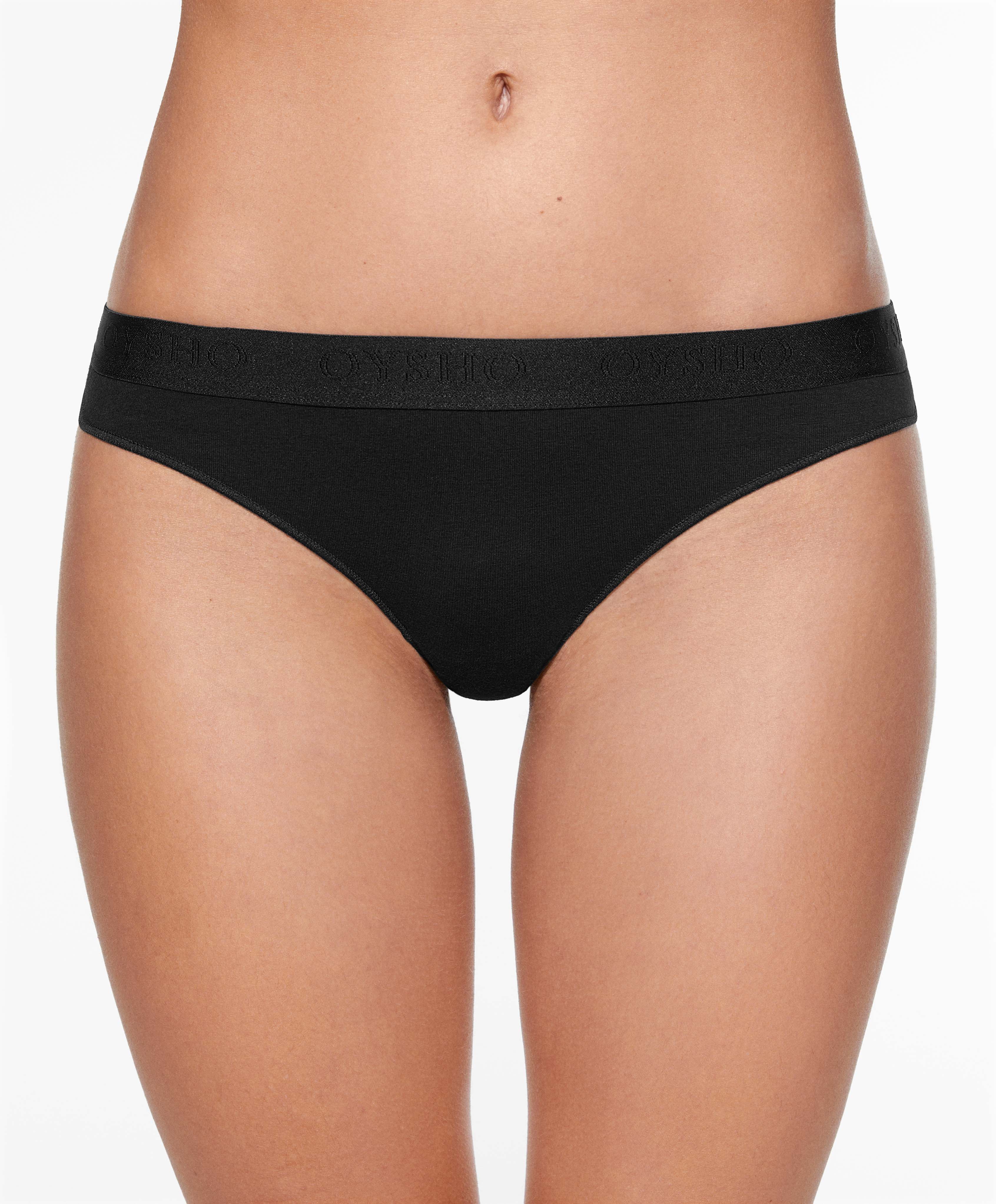 3 comfort cotton blend thongs with logo