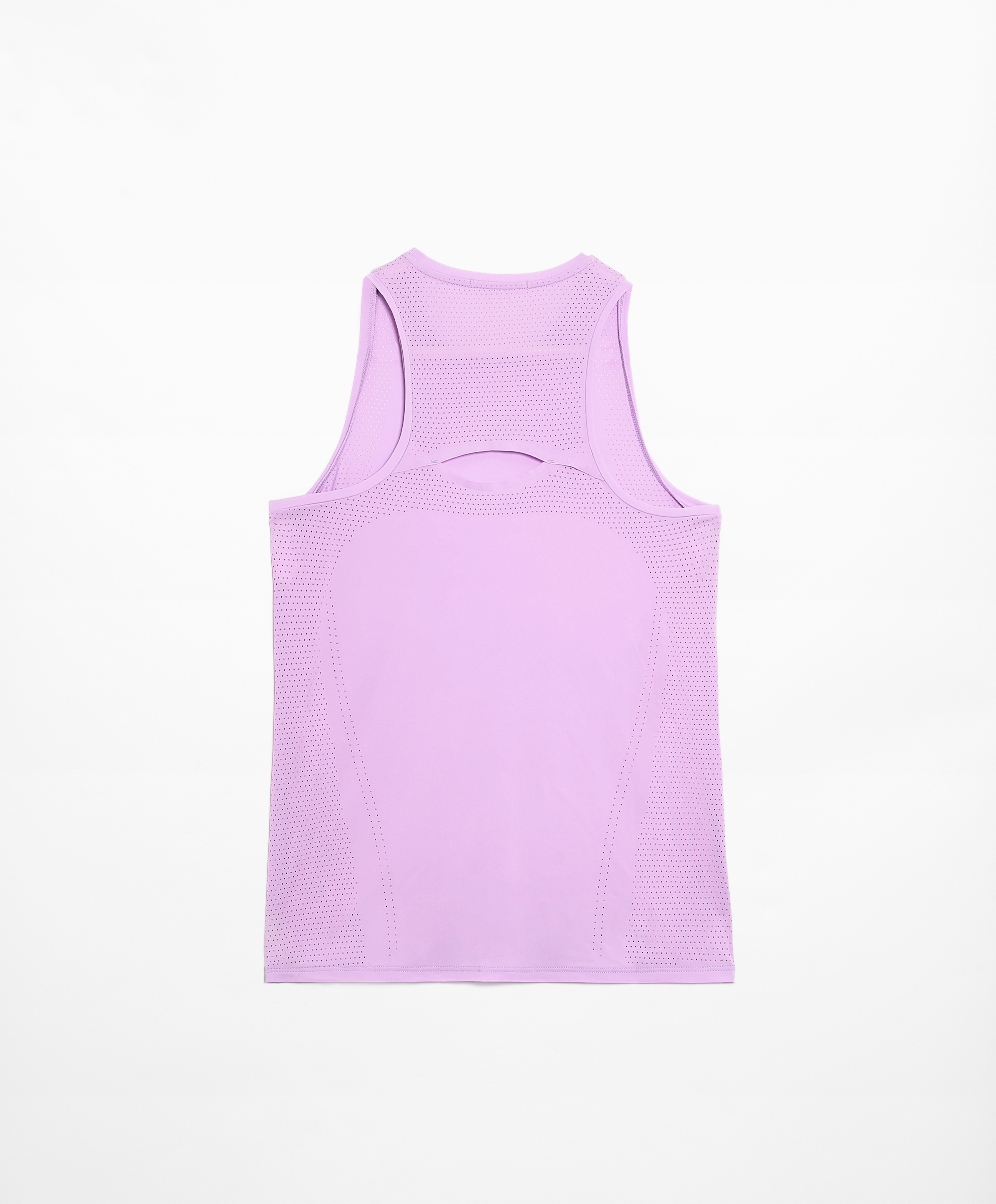 Sleeveless technical T-shirt with open back
