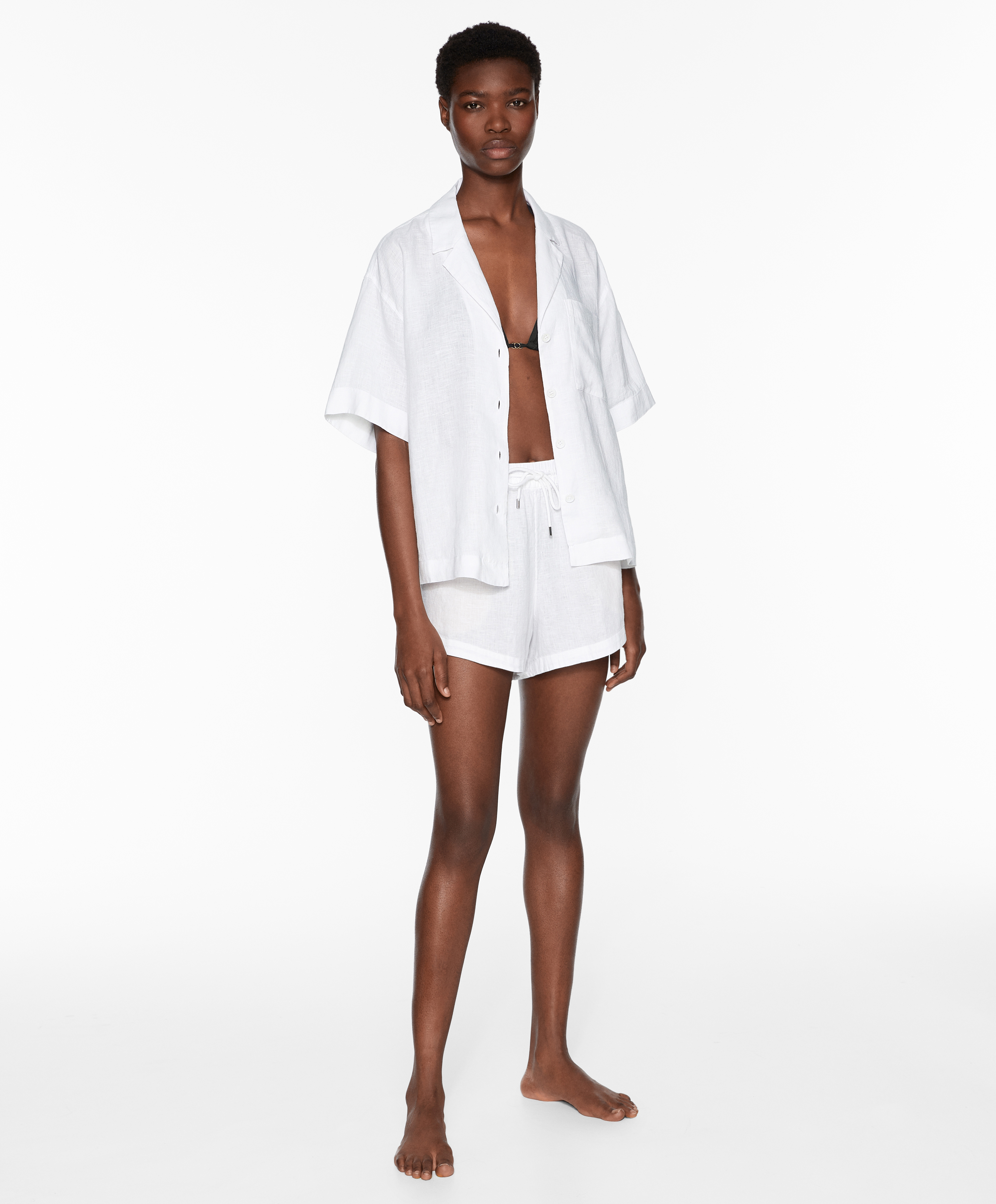 100% linen short sleeve shirt