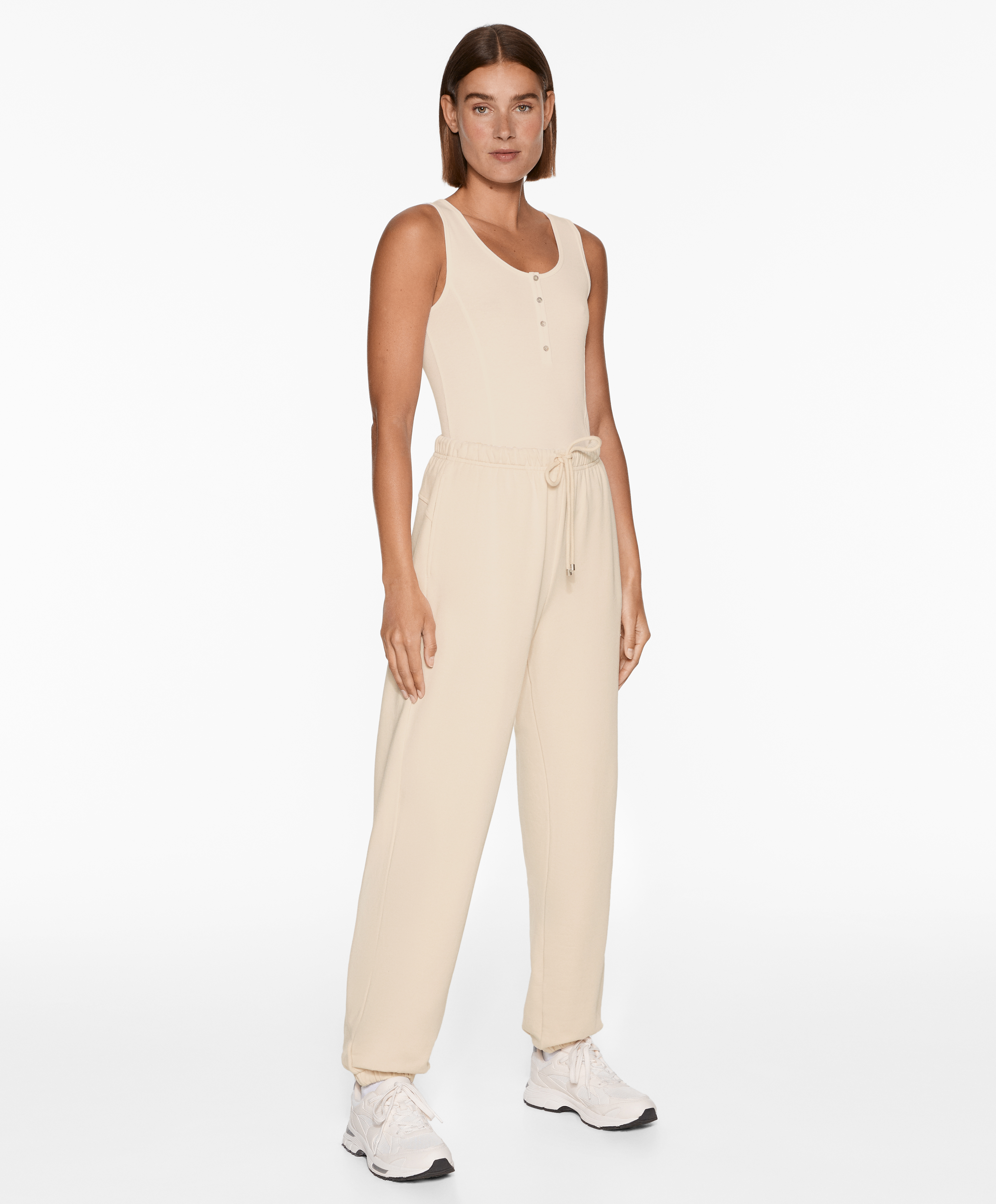 Sleeveless T-shirt with cotton and modal