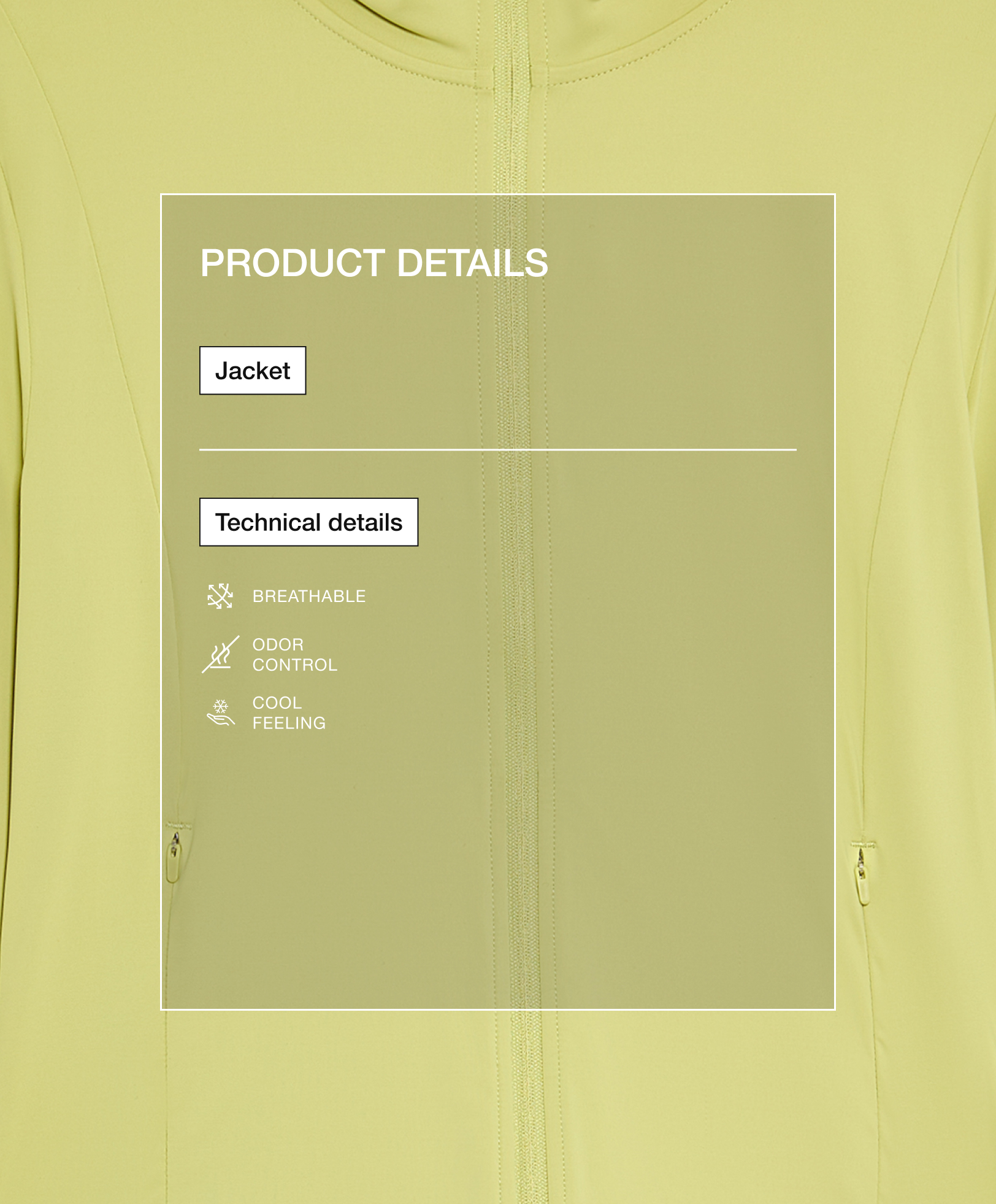 Cool touch hooded technical jacket