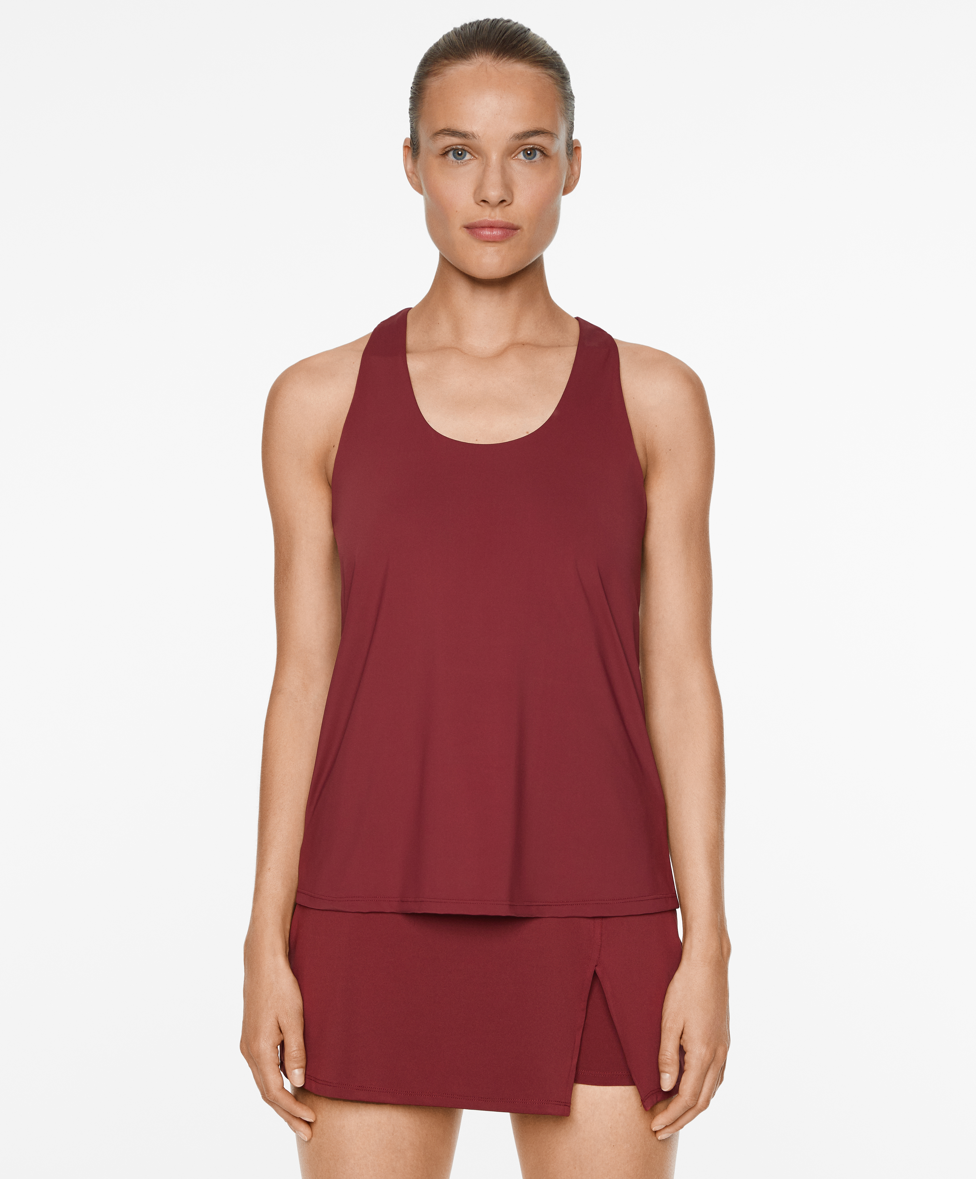 Wide-strap technical top