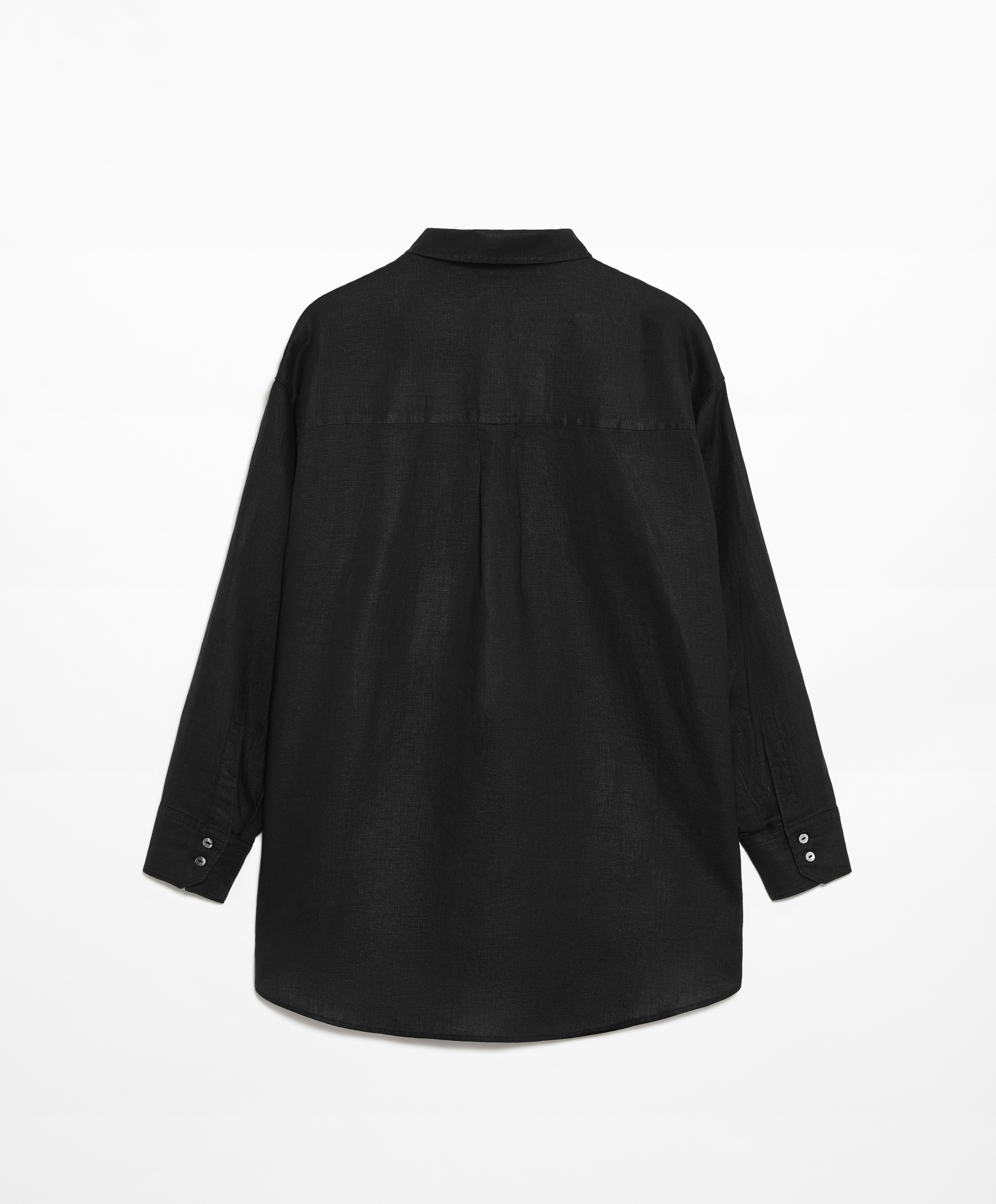 100% linen long-sleeved shirt