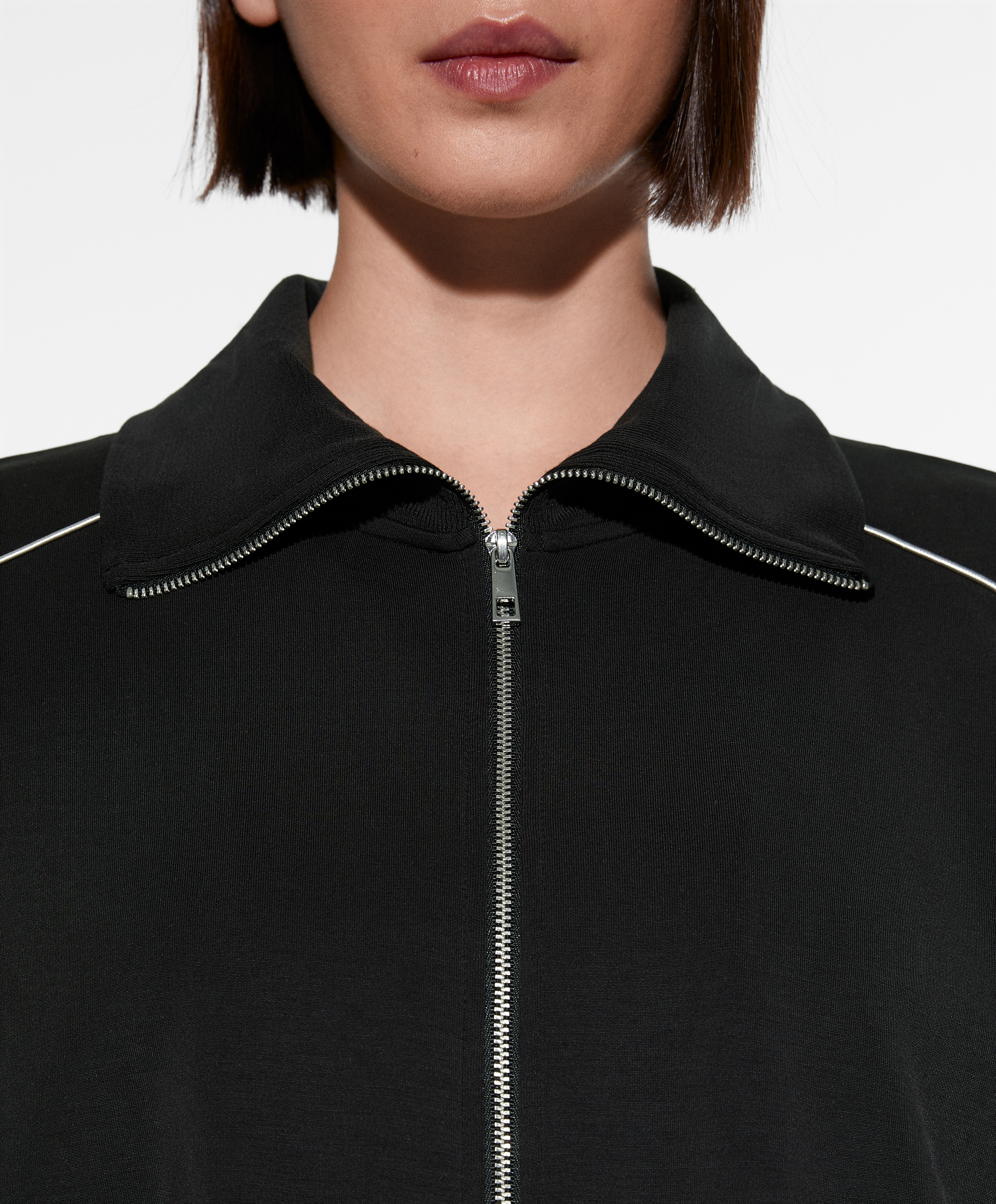 Jacket with modal and piping