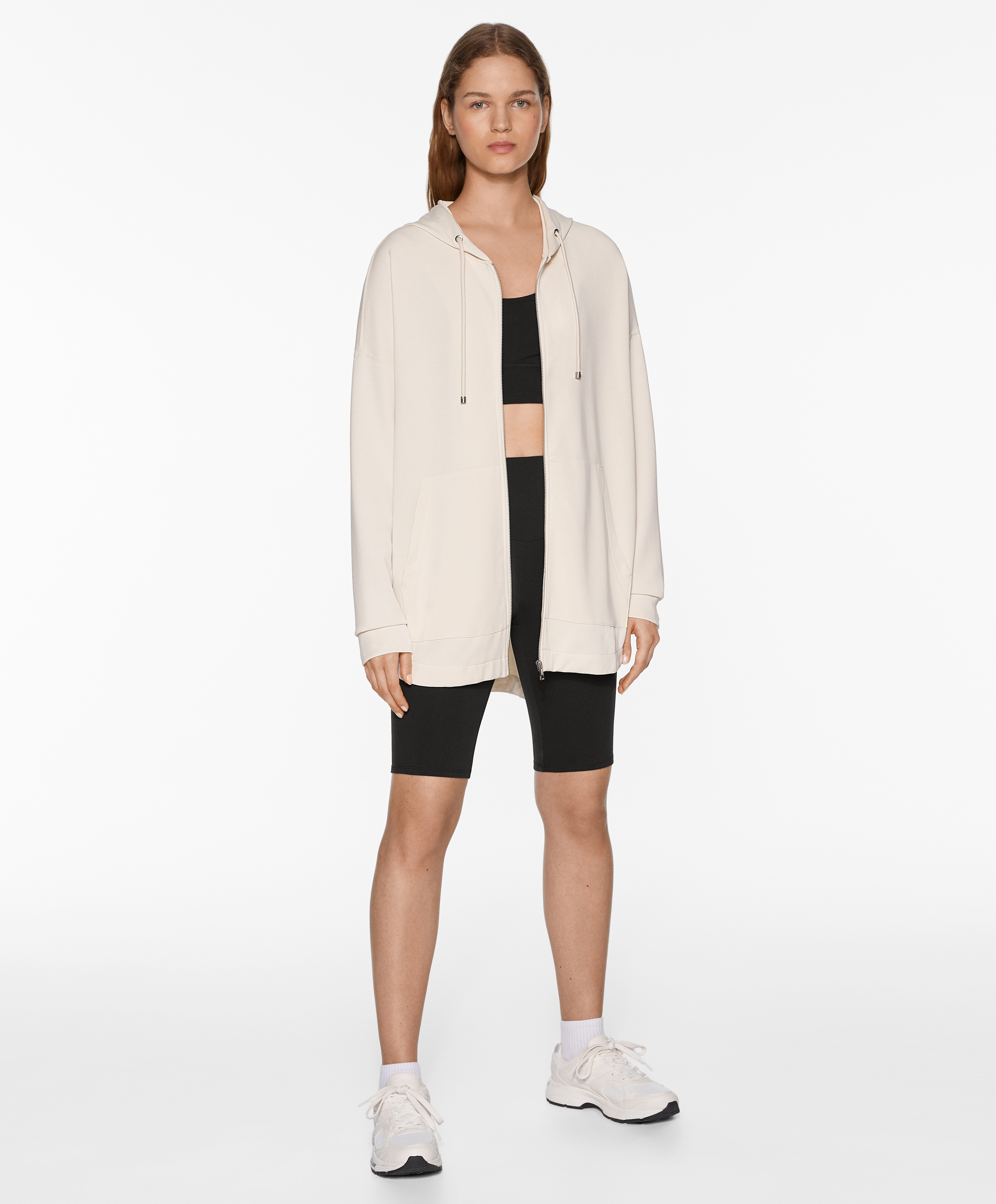 Oversize jacket with modal