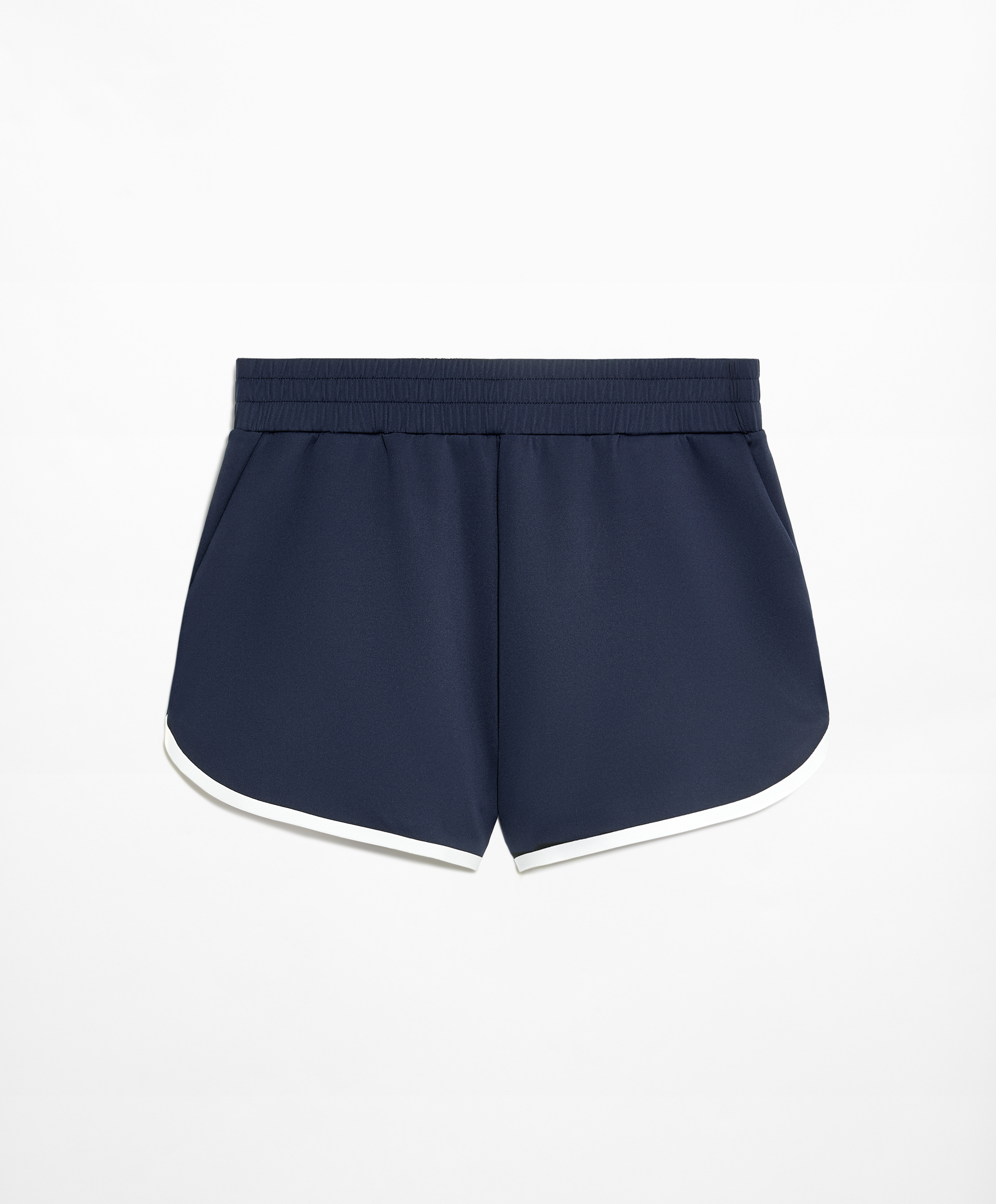 Neoprene-effect shorts with piping