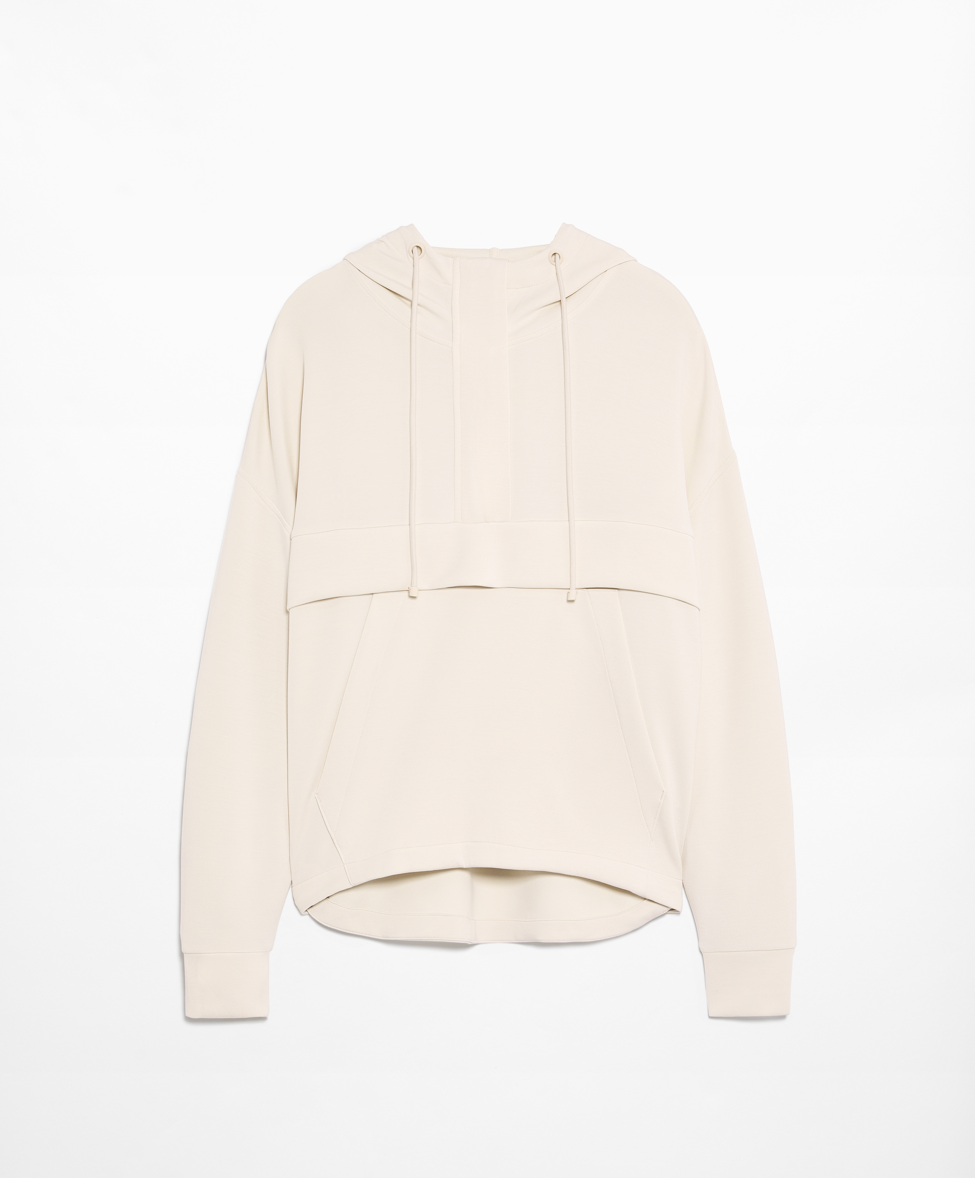 Soft-touch sweatshirt with modal and zip