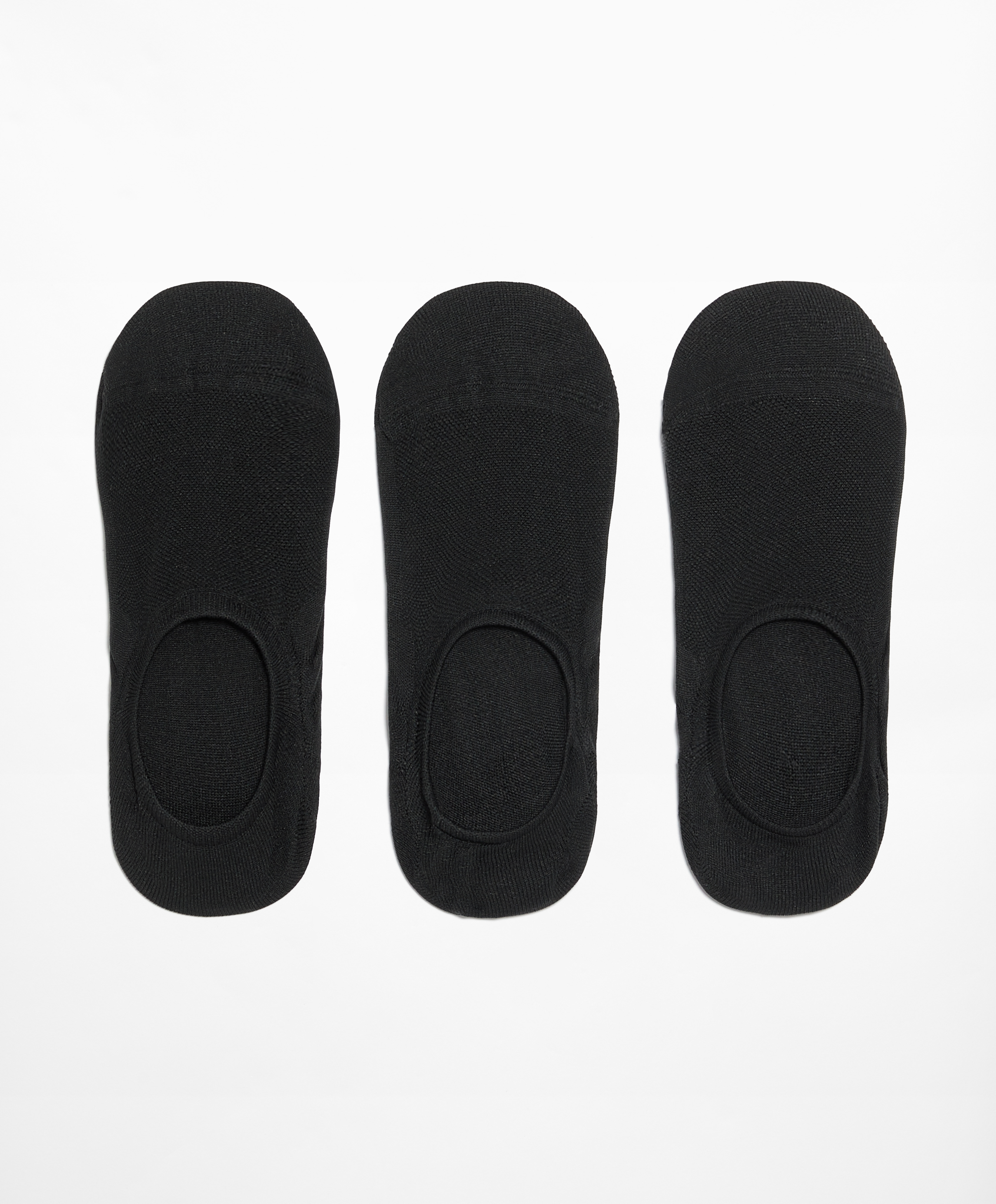 3 pairs of medium-cut invisible polyamide blend sports trainer socks