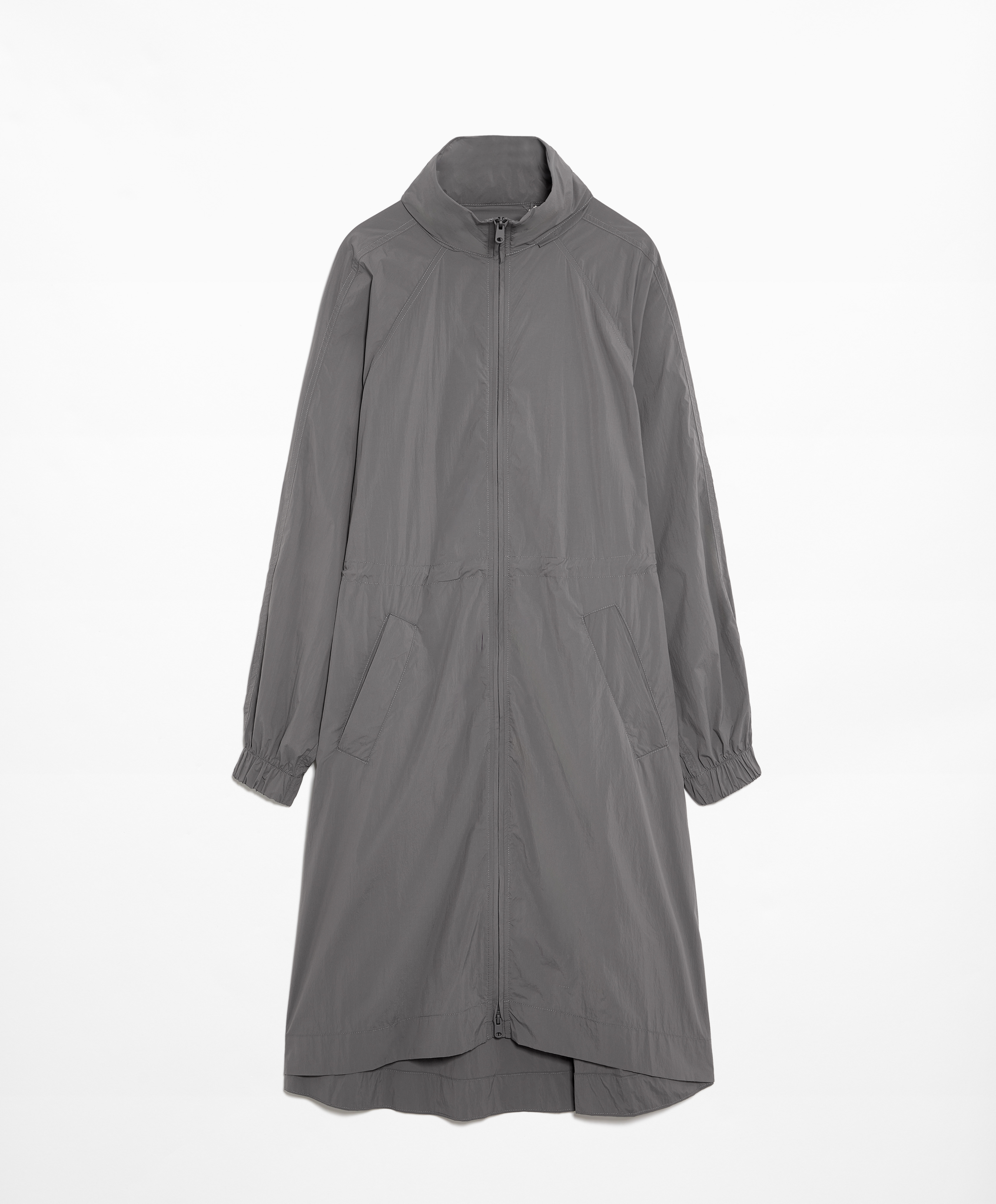 Water-repellent midi jacket
