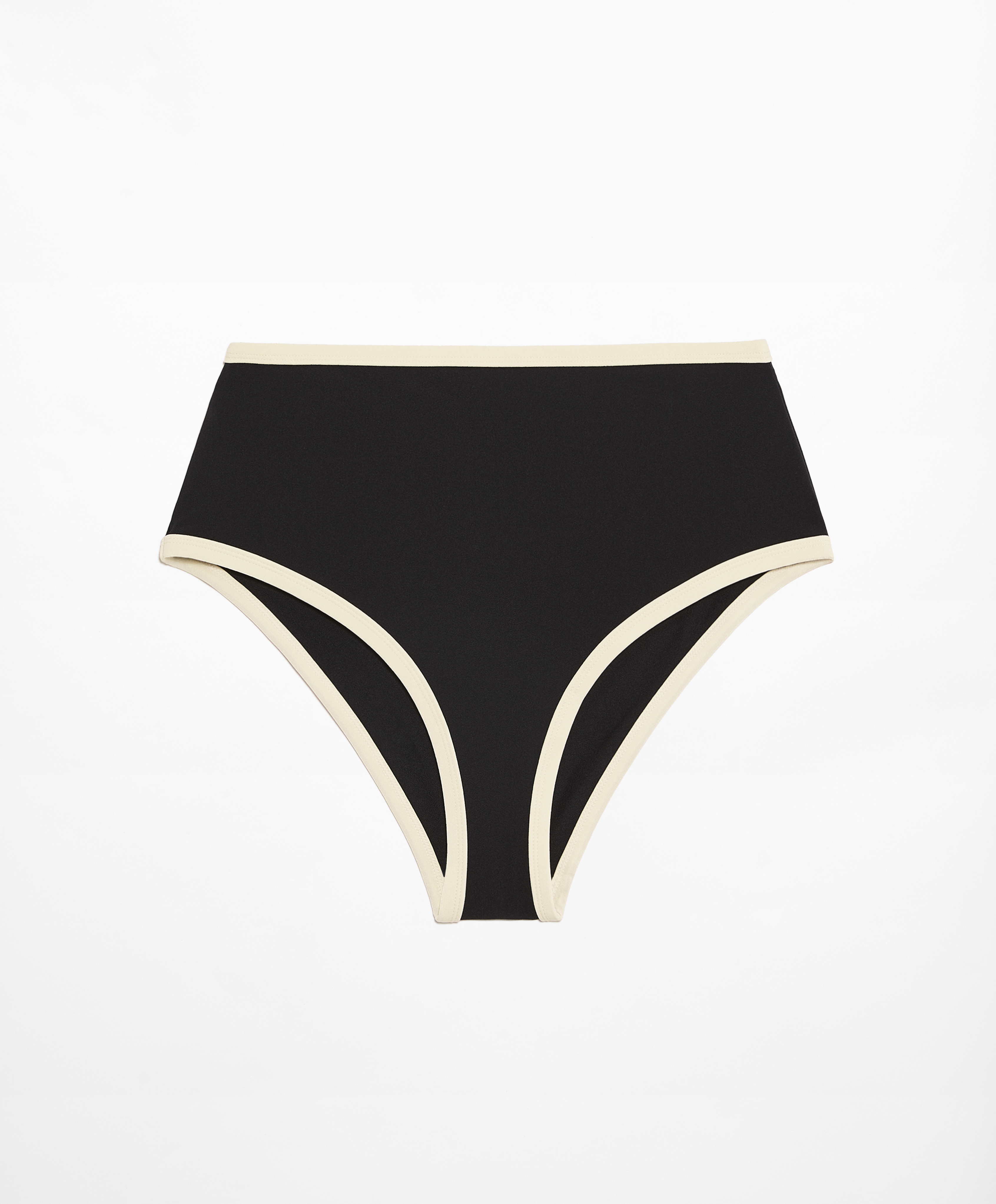Contrast trim high-coverage bikini briefs