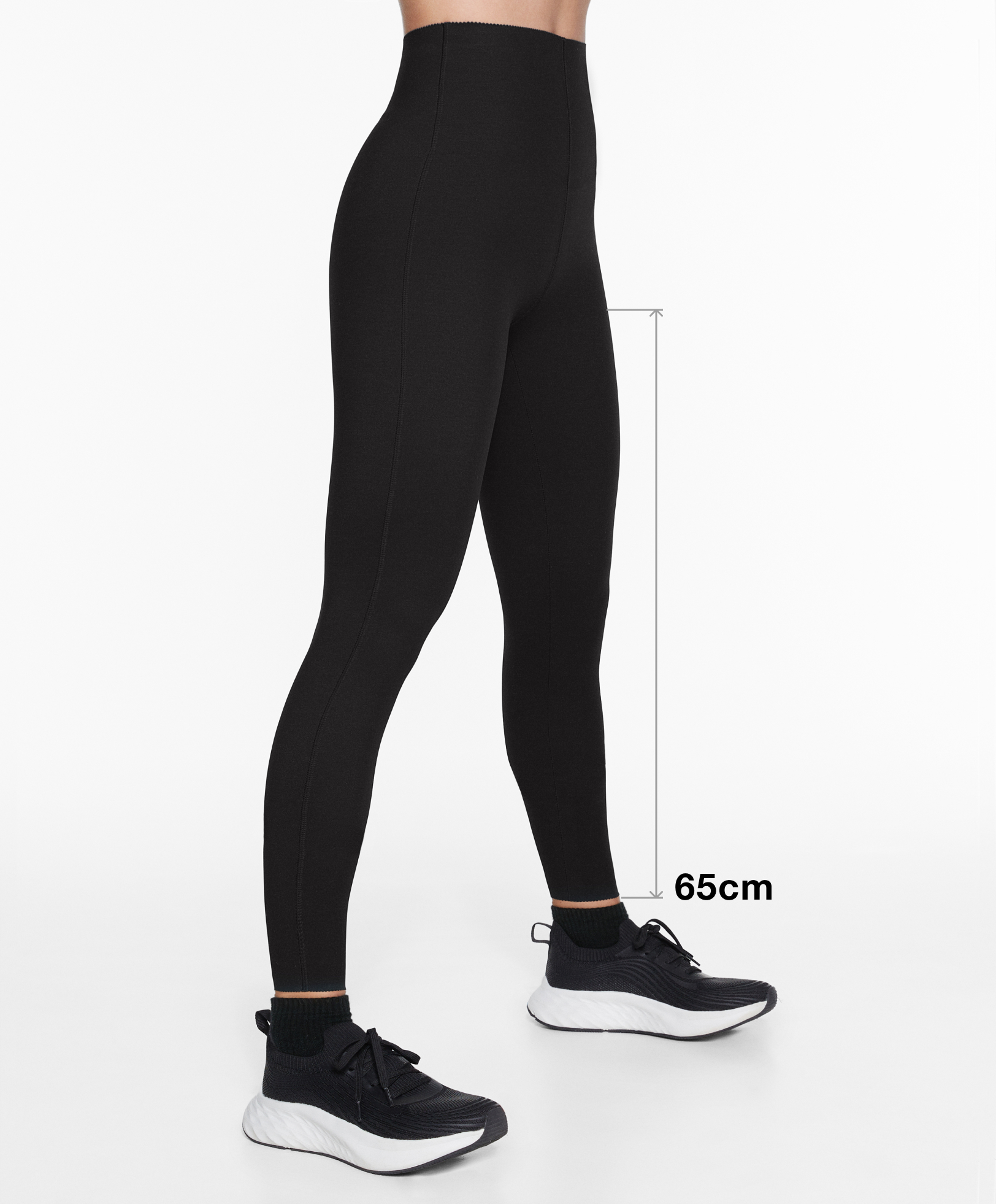 Extra-compressive core-control 65cm ankle-length leggings
