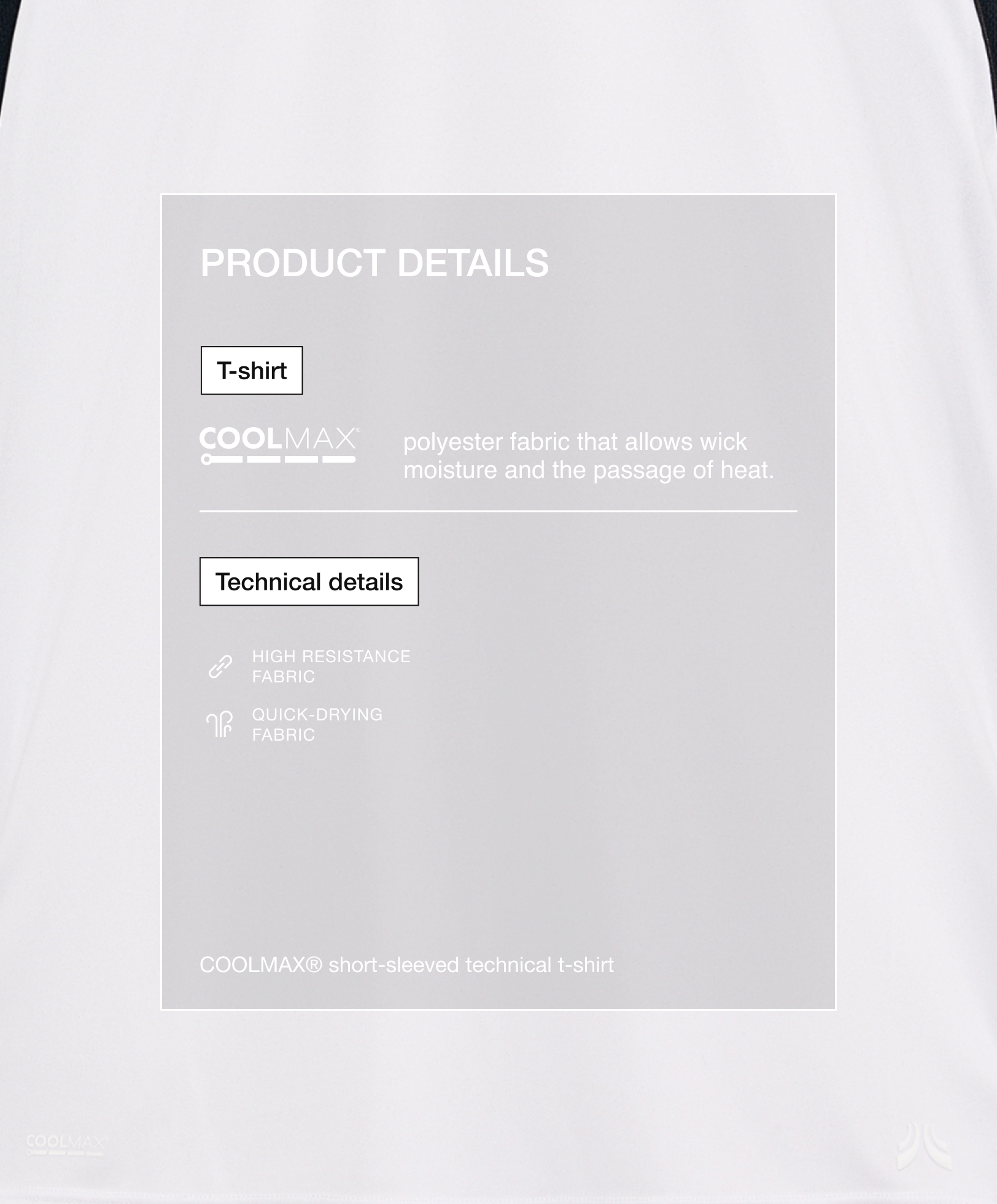 COOLMAX® short-sleeved technical T-shirt