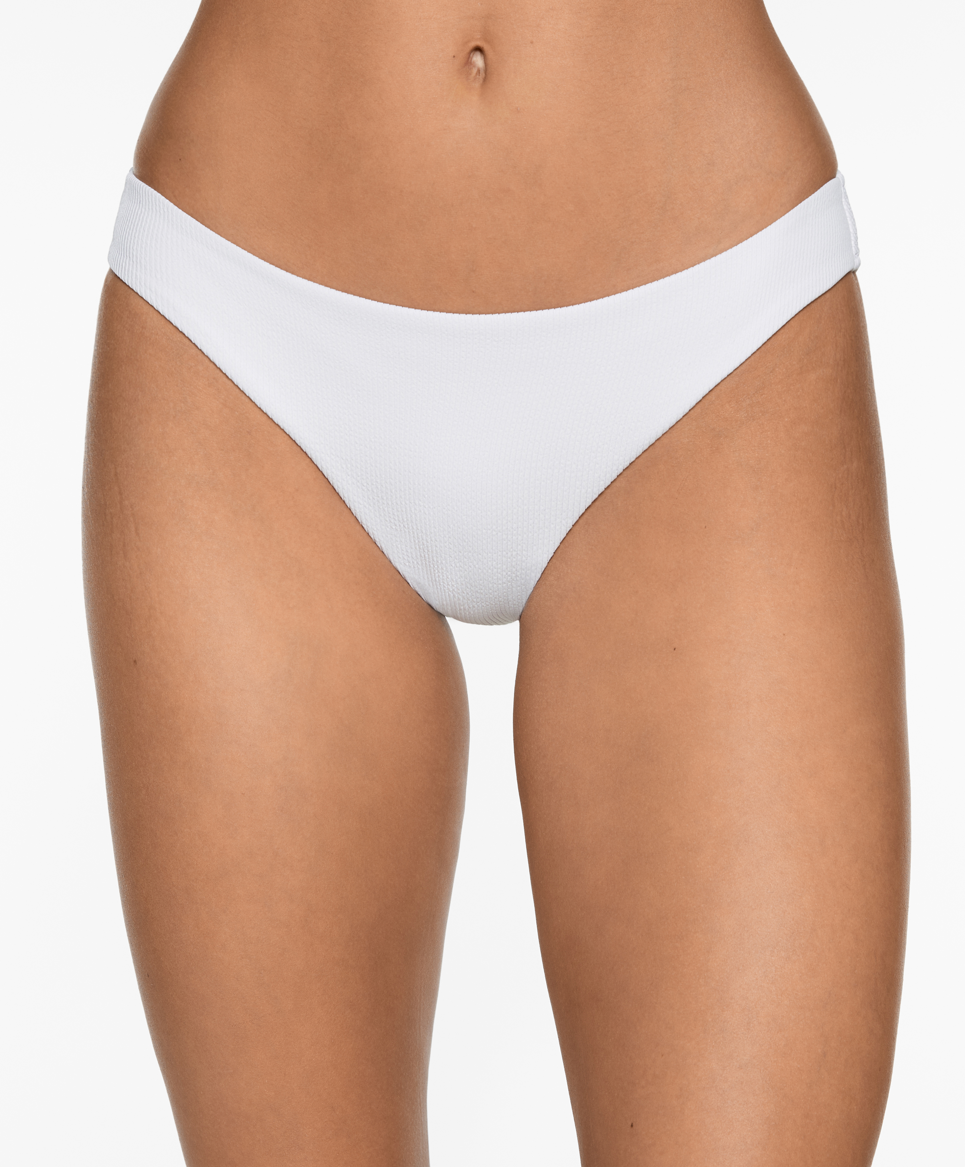 Medium-coverage U-cut rib bikini briefs
