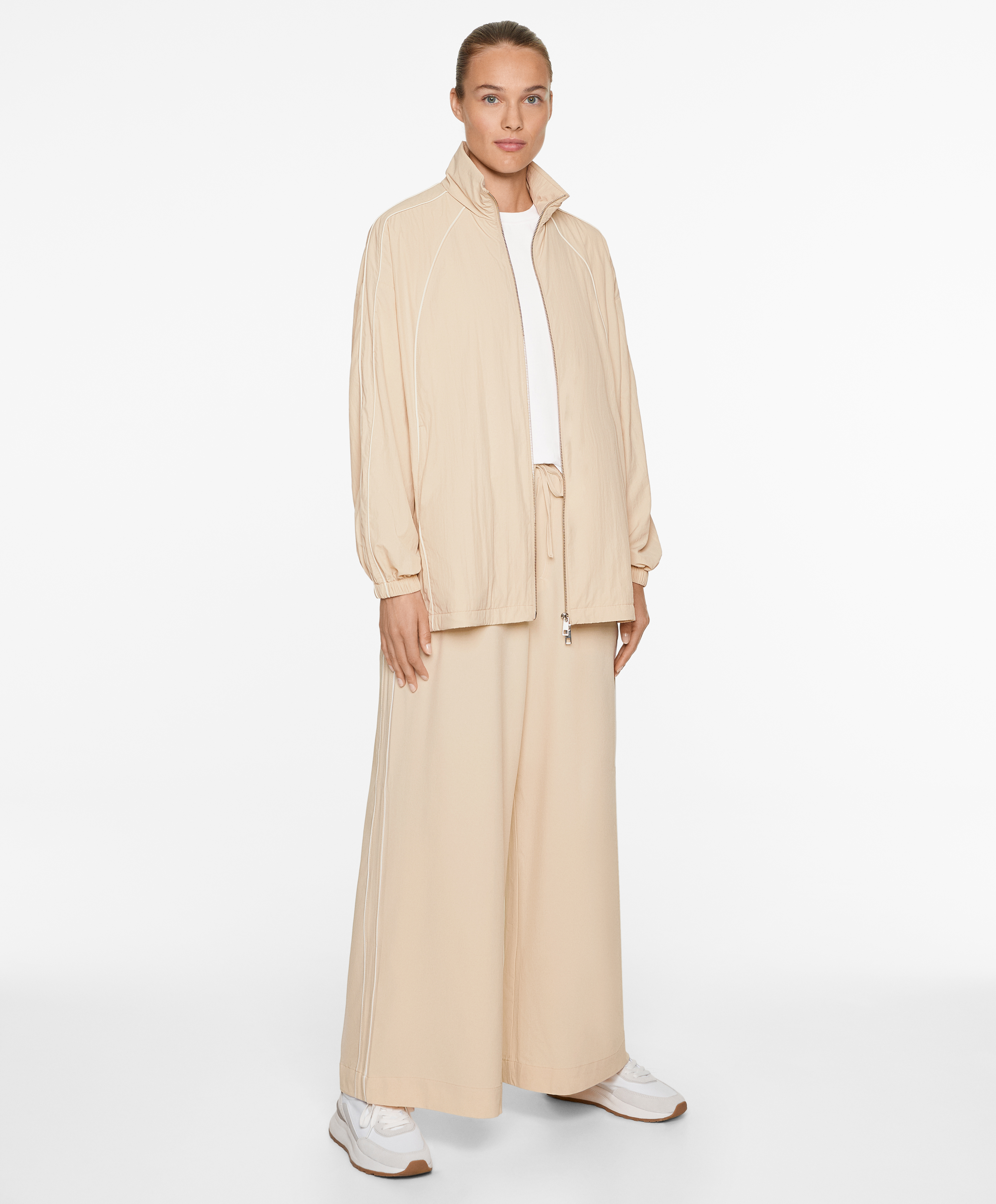 Water-repellent oversize jacket