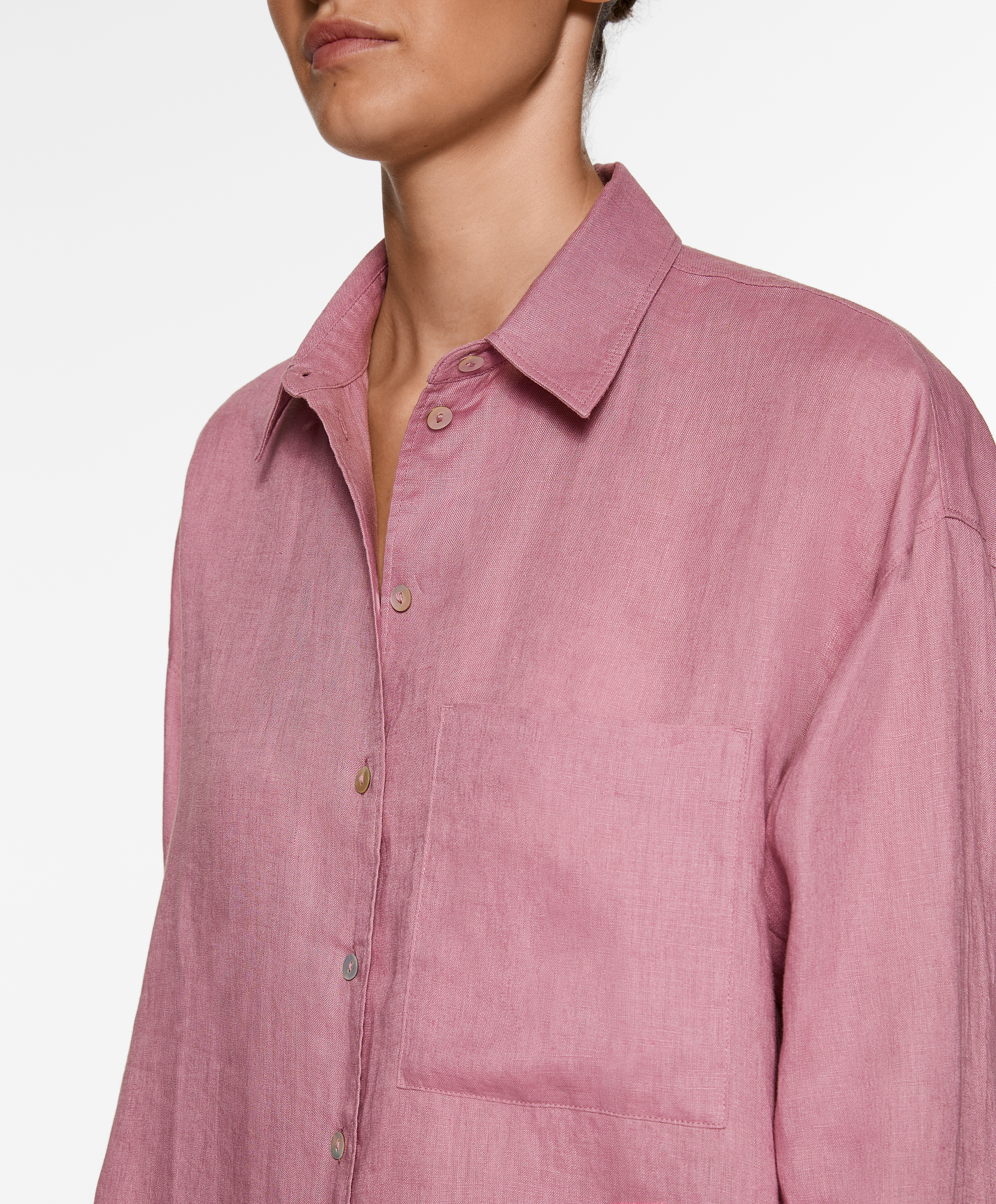 100% linen long-sleeved shirt