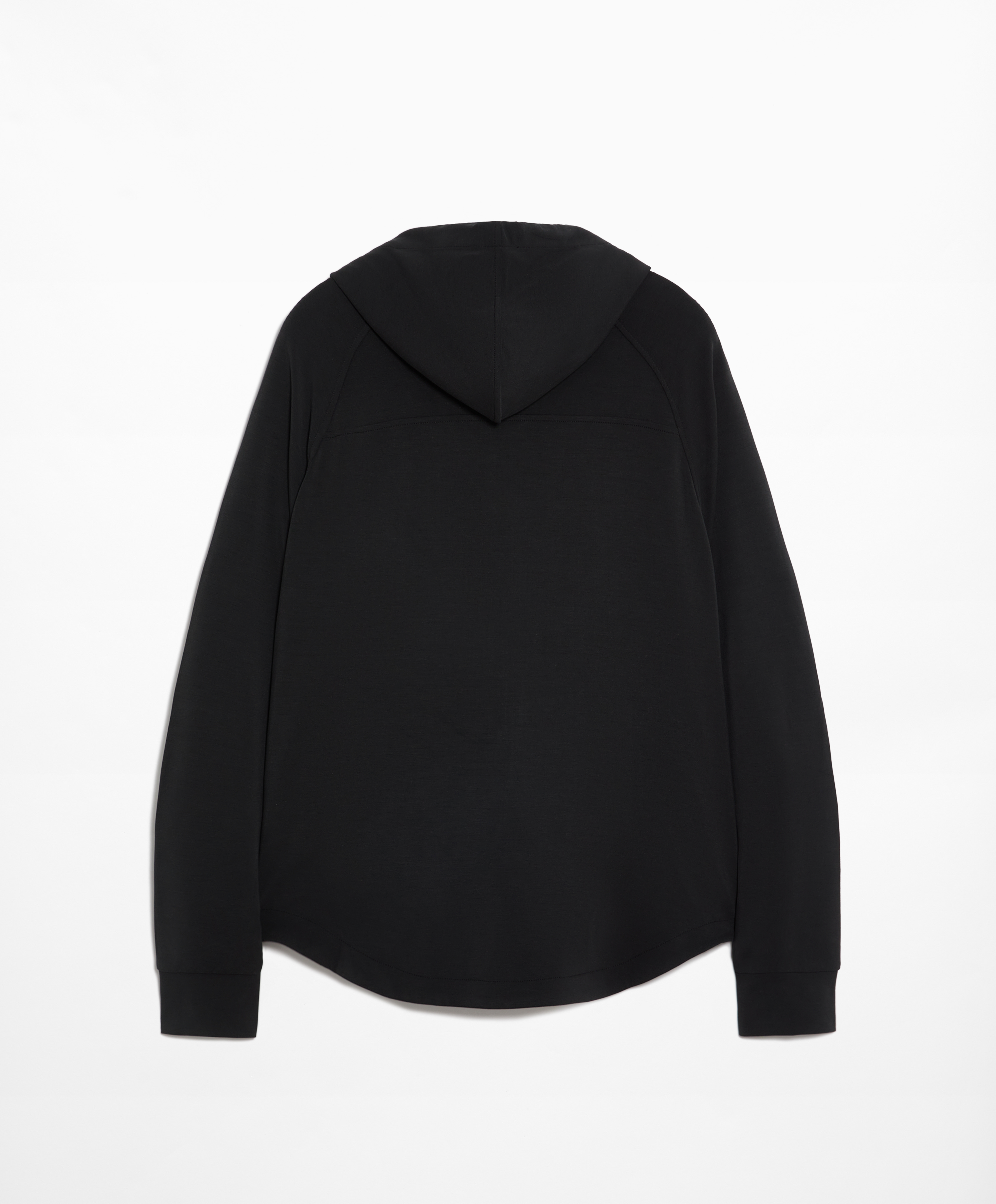 Knit hooded jacket with modal