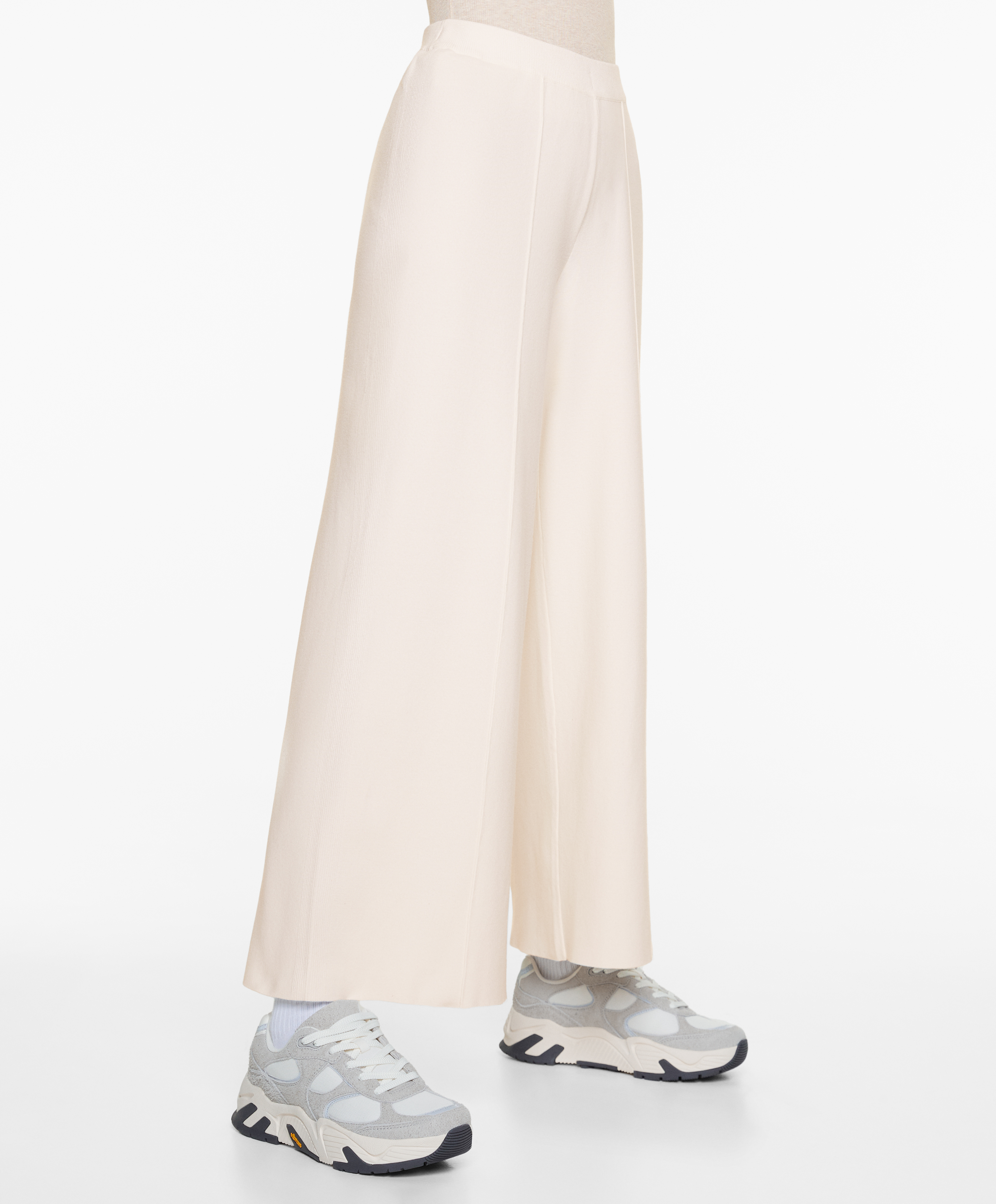 Straight fit knit trousers