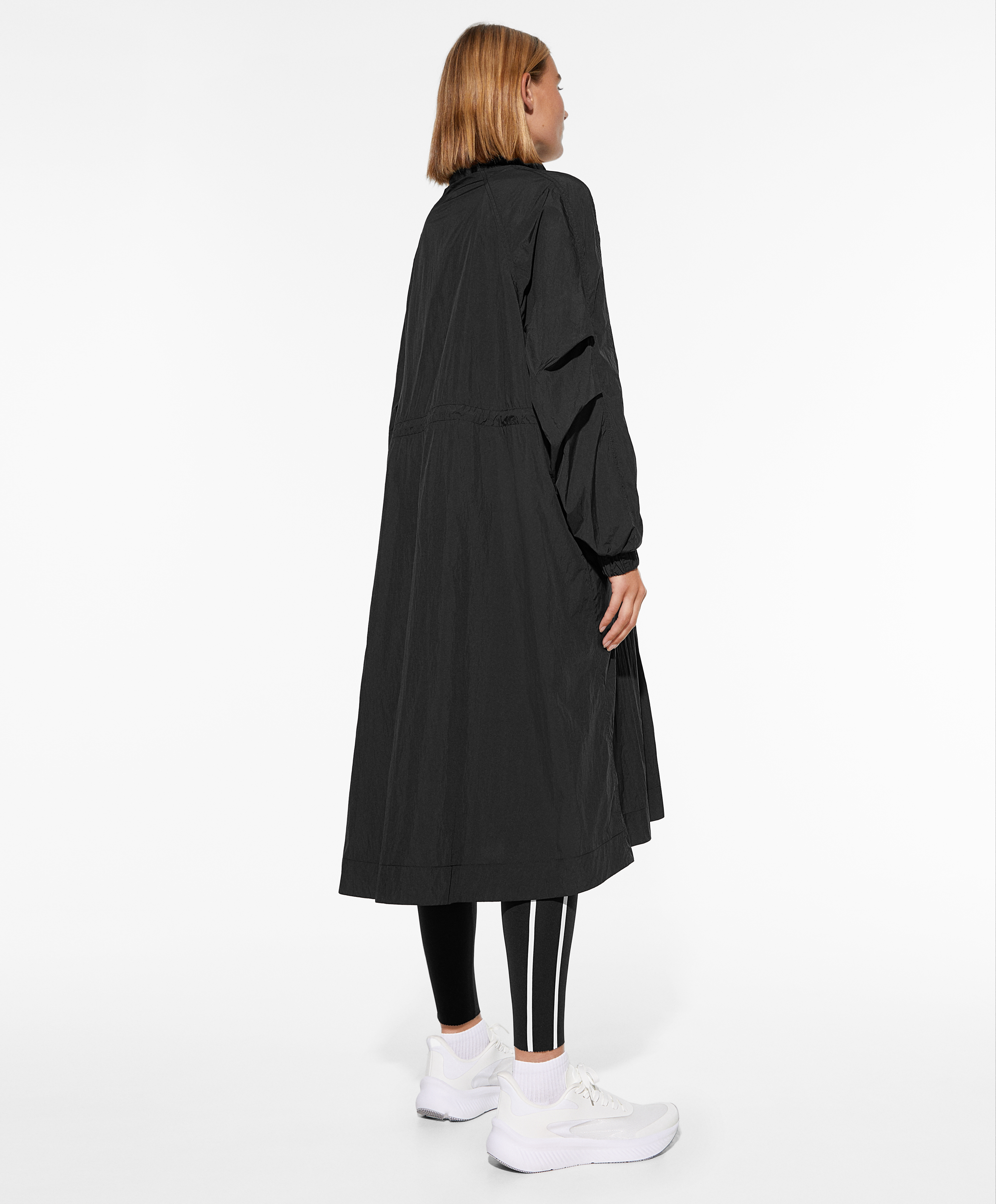 Water-repellent midi jacket
