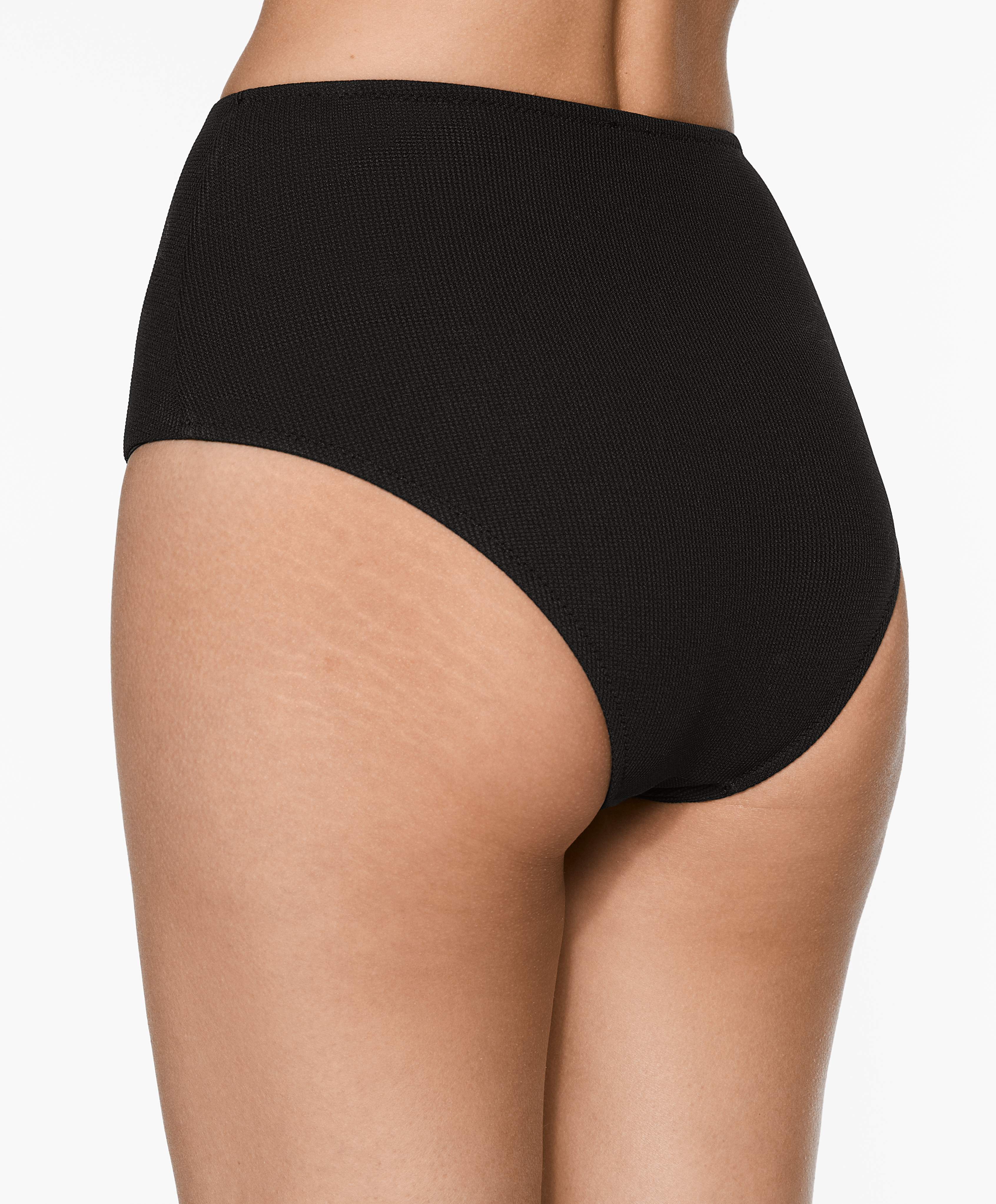 High rise piqué bikini briefs