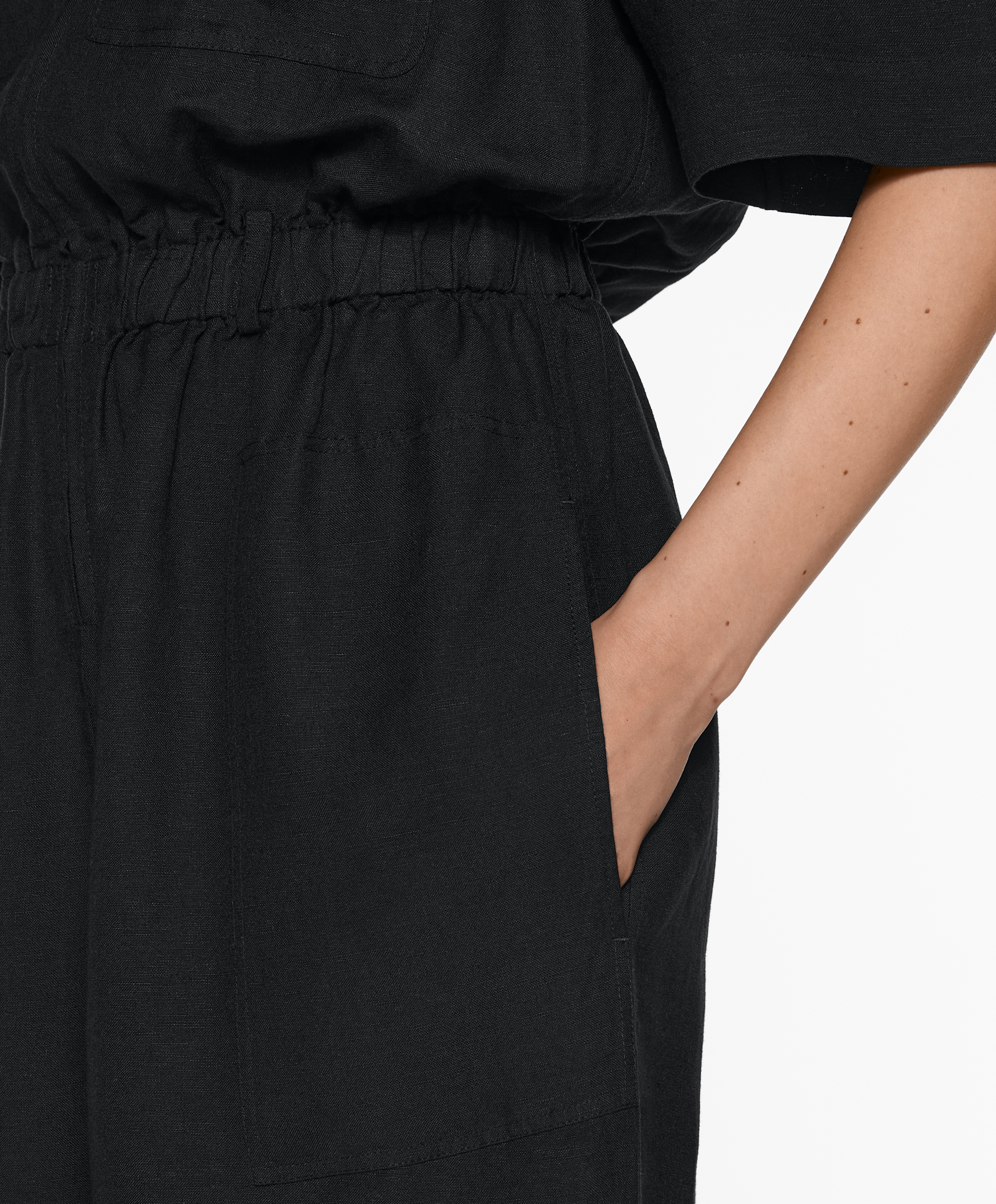 Linen blend jumpsuit