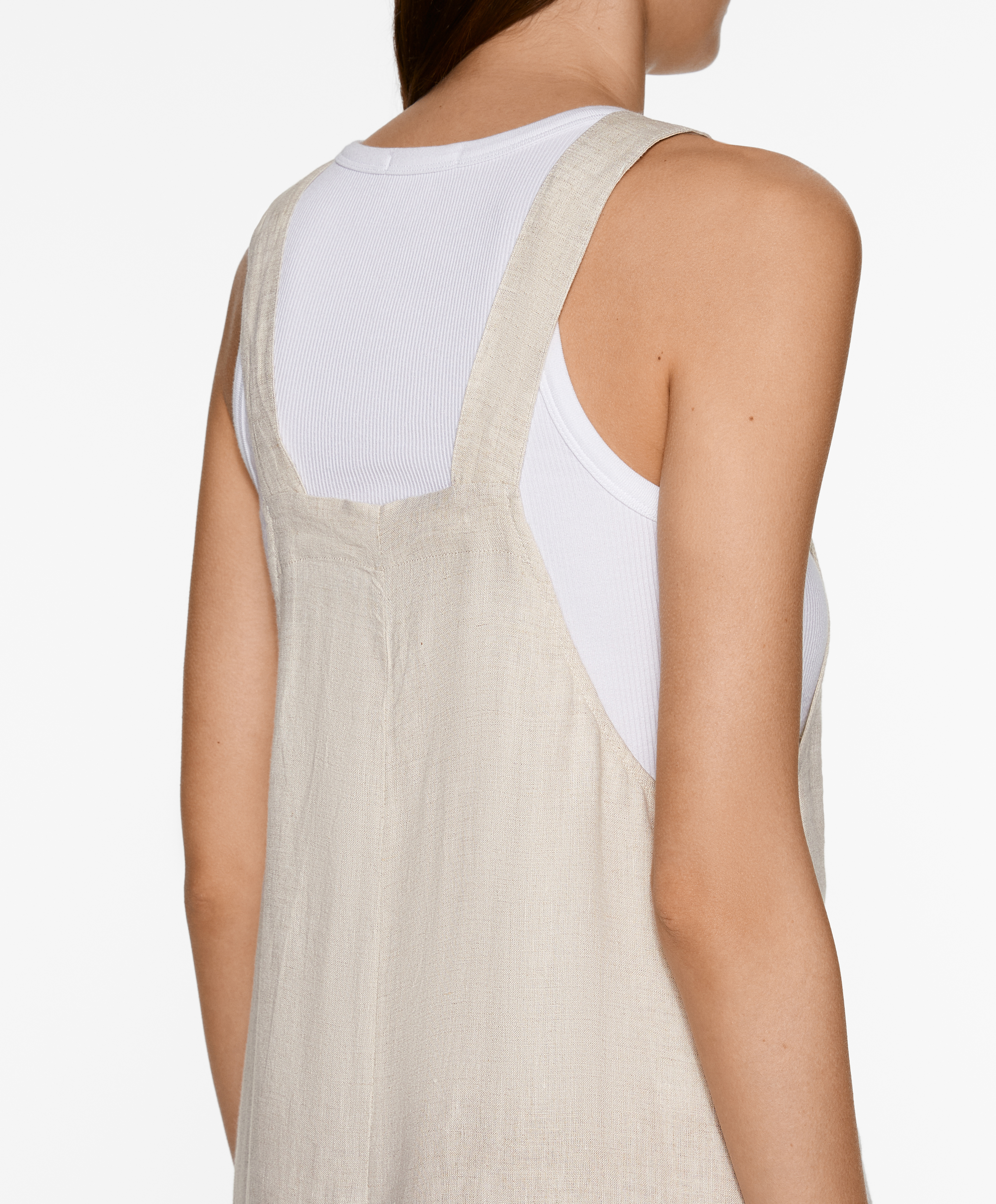 100% linen strappy jumpsuit