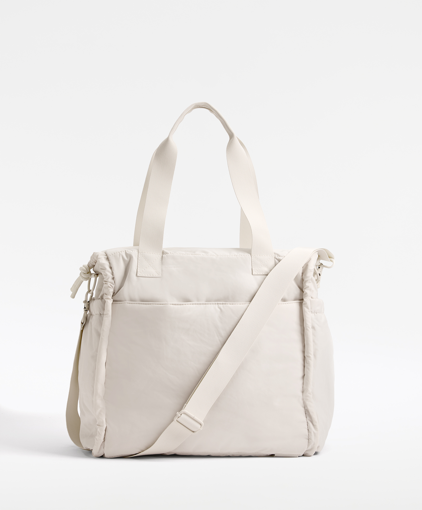 Gym bag for mat with side gathering