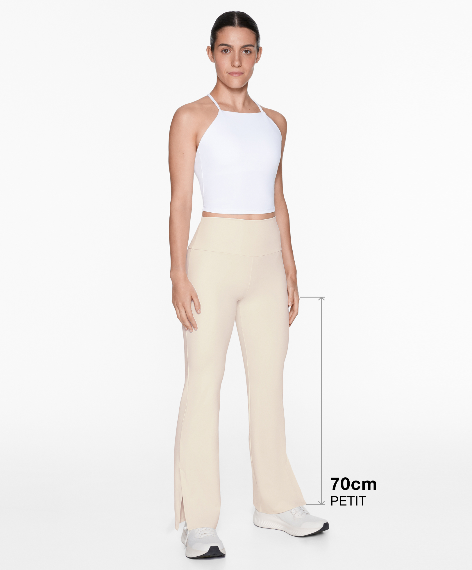 Comfortlux slit flare trousers