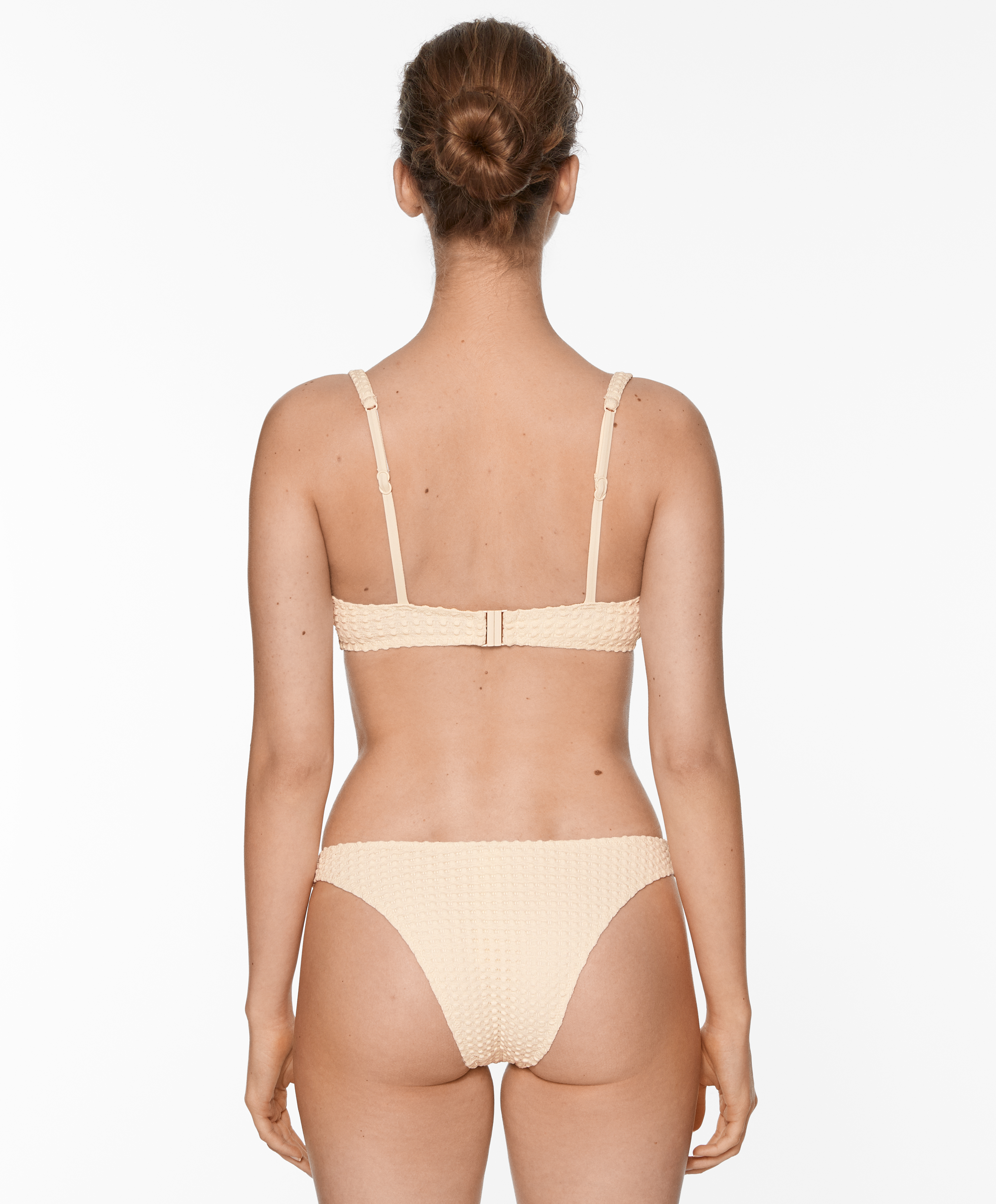 Bubble textured medium-coverage bikini briefs